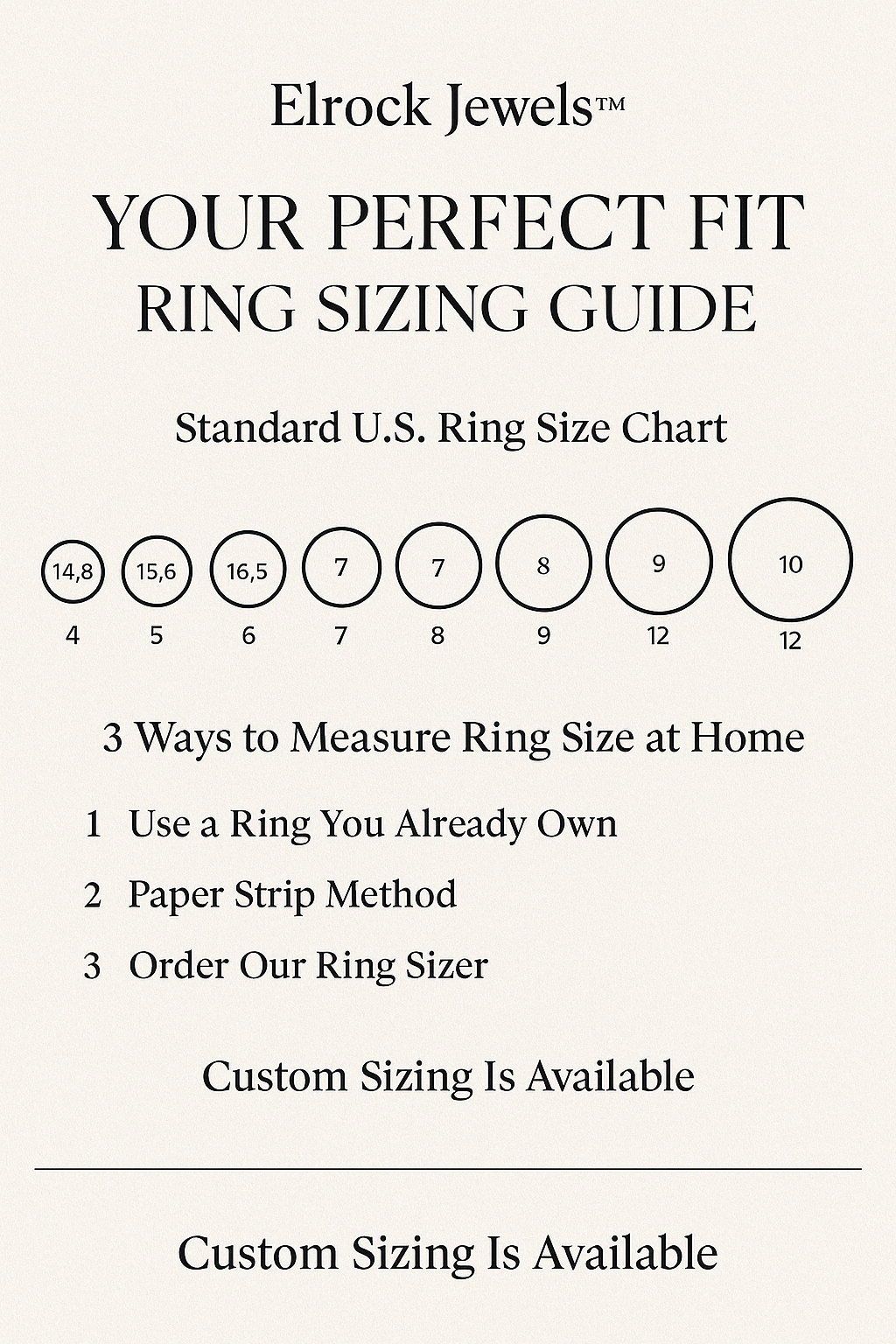 Your Perfect Fit: Ring Sizing Guide by Elrock Jewels™