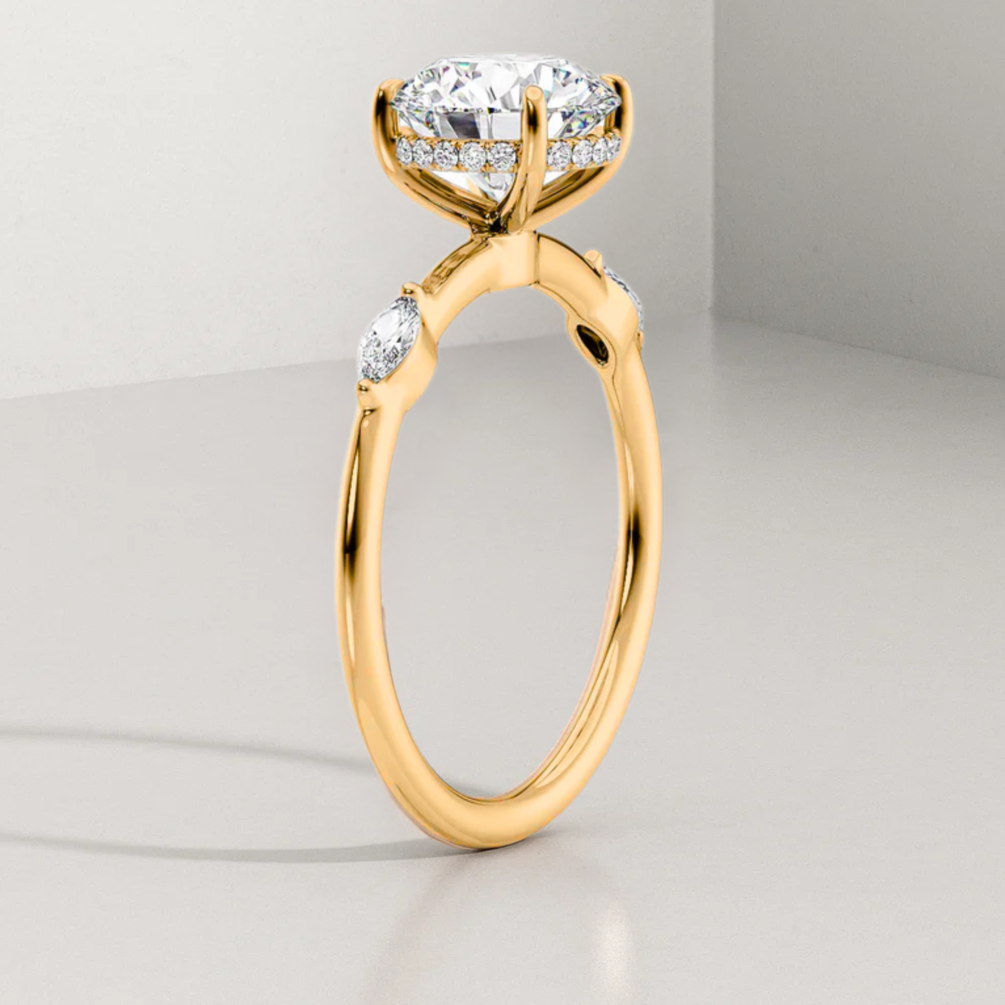 14K Gold Lab Grown Diamond Solitaire Engagement Ring