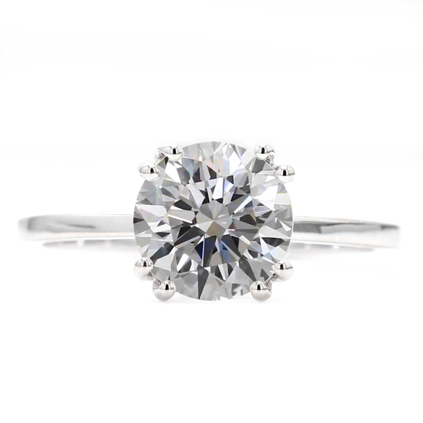 14K Gold Round Solitaire Ring