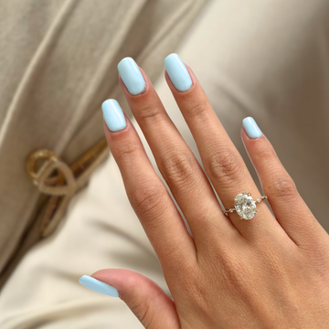 14K Oval Engagement Ring 3.10ctw Lab Grown Diamond 14k Gold Minimalist Four Prong Setting