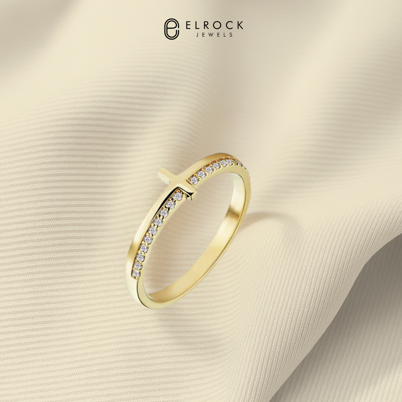 14K Gold Lab Grown Daimond Round Cut Diamond Wedding Band