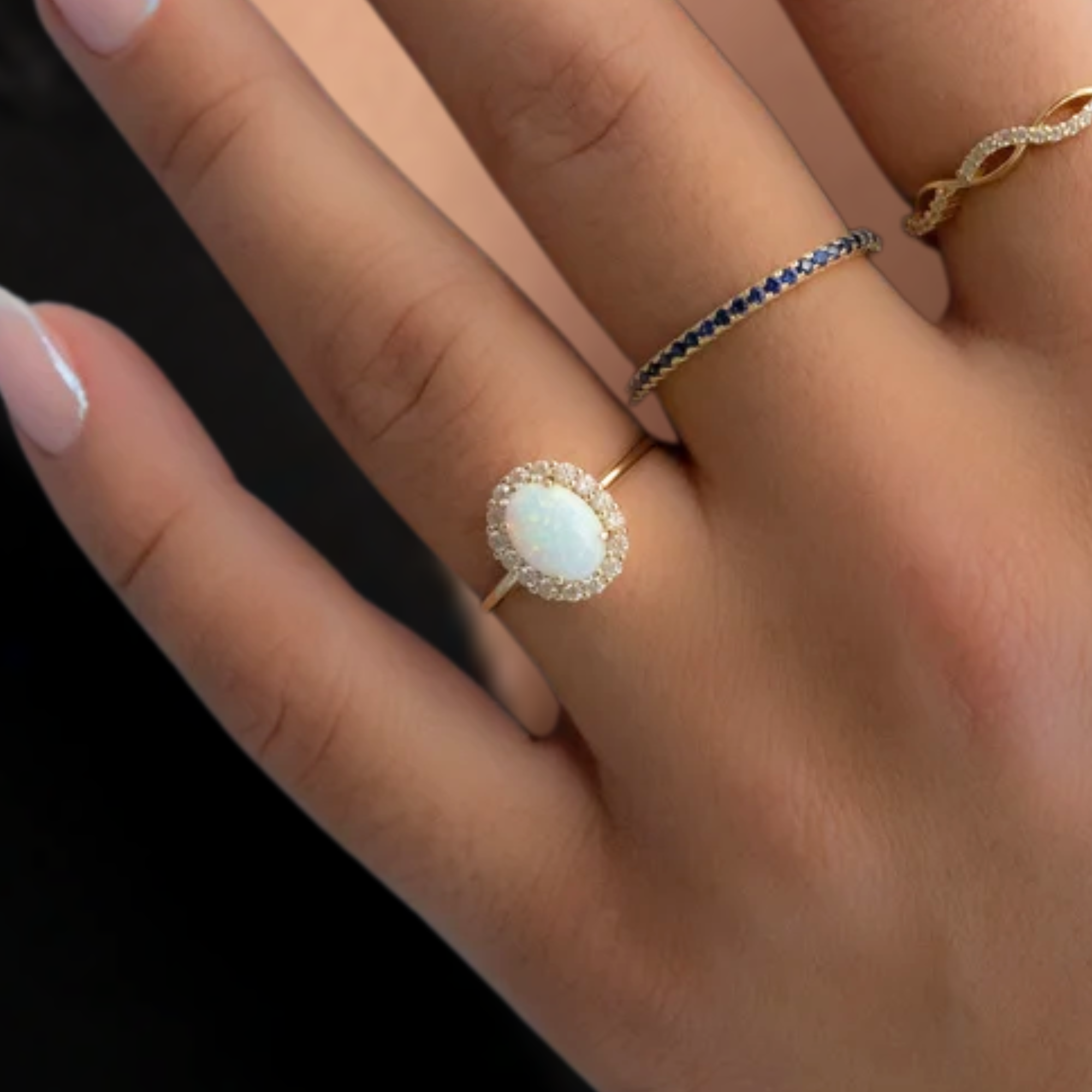 Opal Ring, Dainty Ring