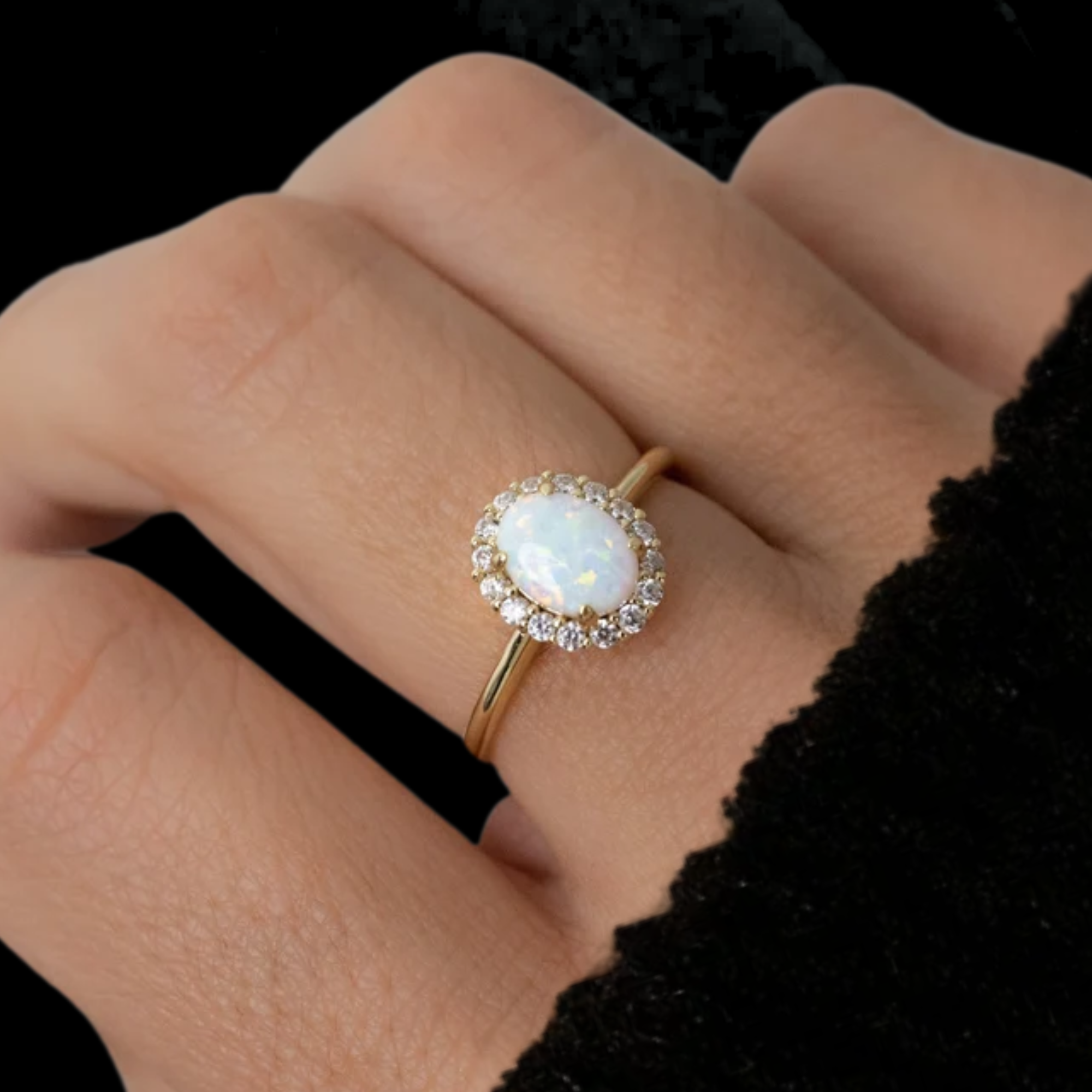 Opal Ring, Dainty Ring