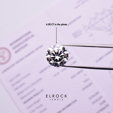 Genuine 4 Ct Round Lab Grown Diamond - 10.30 mm - Eco-friendly - IGI Certified