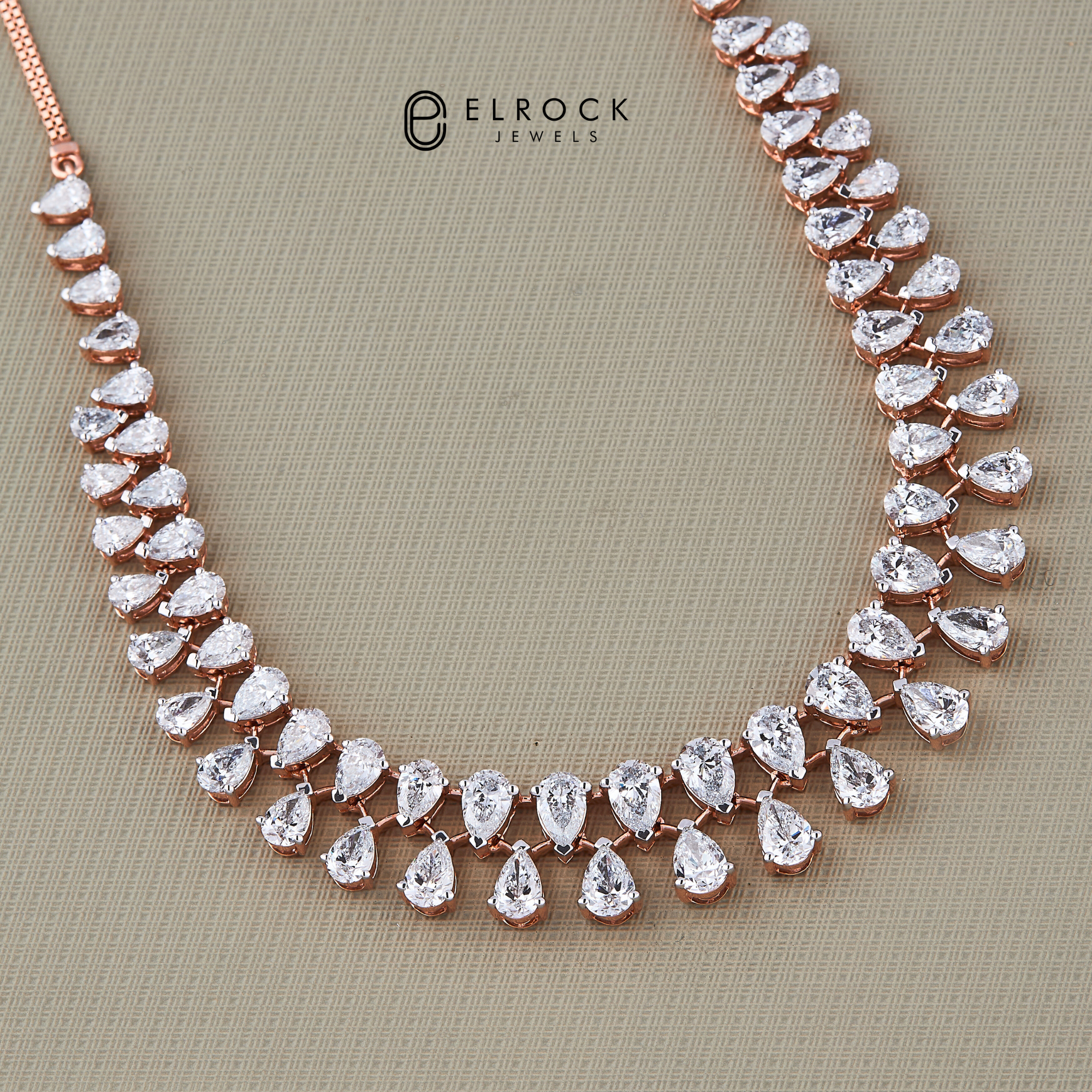 Pear Shape Diamond Necklace