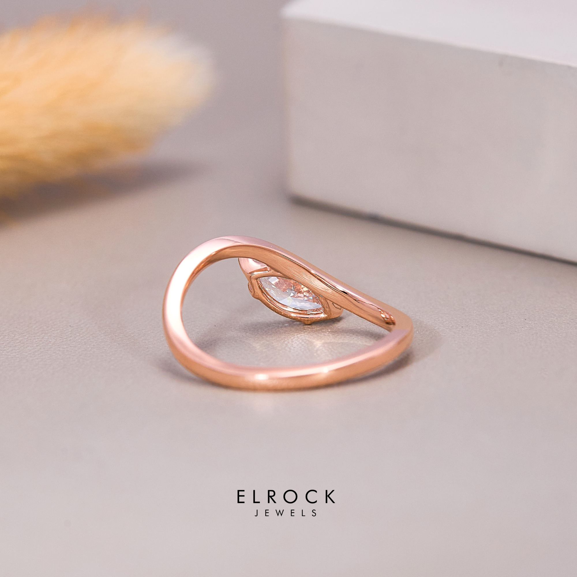 Boho Marquise Cut Lab Grown Diamond Ring