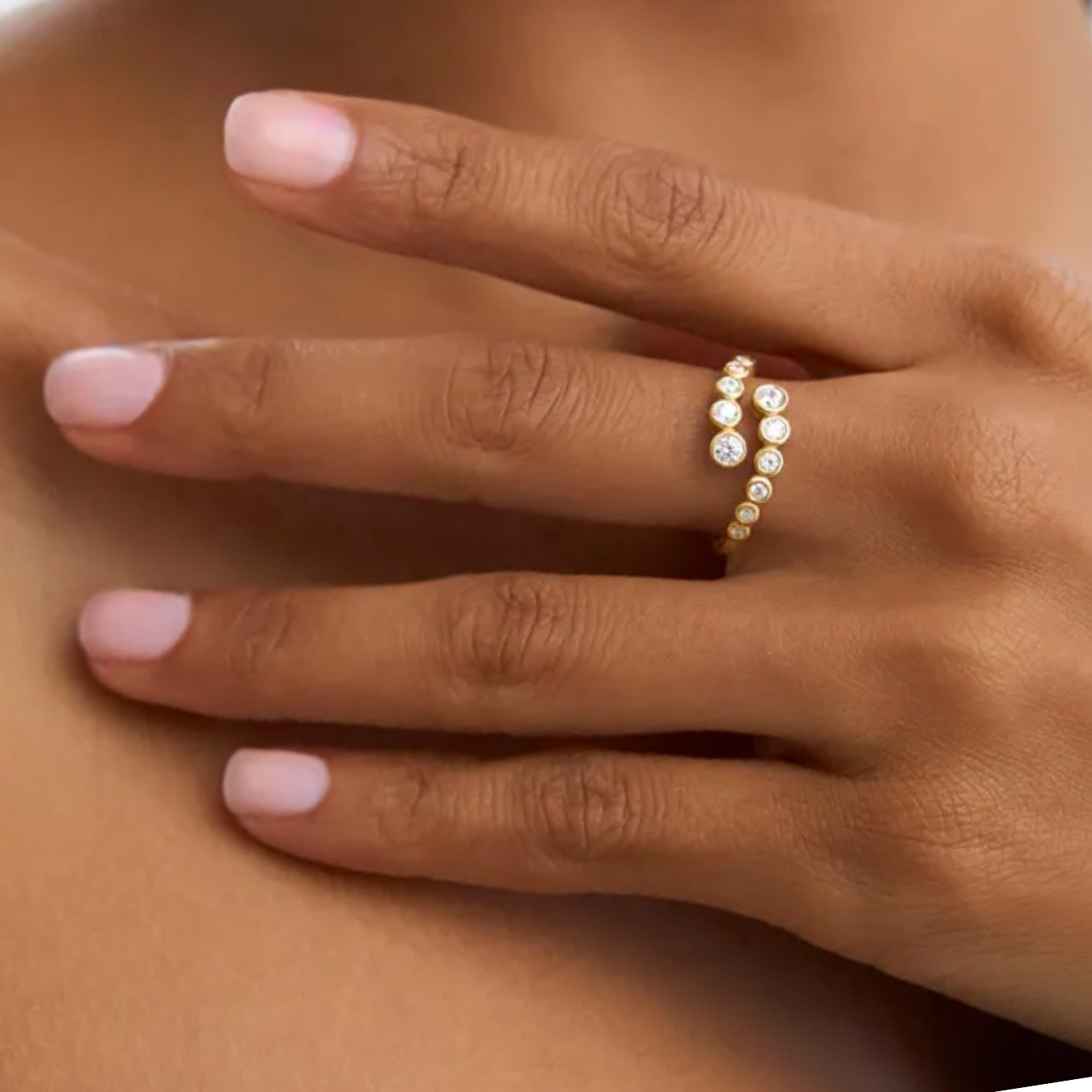 14K Gold 0.35 CT Diamond Statement Ring