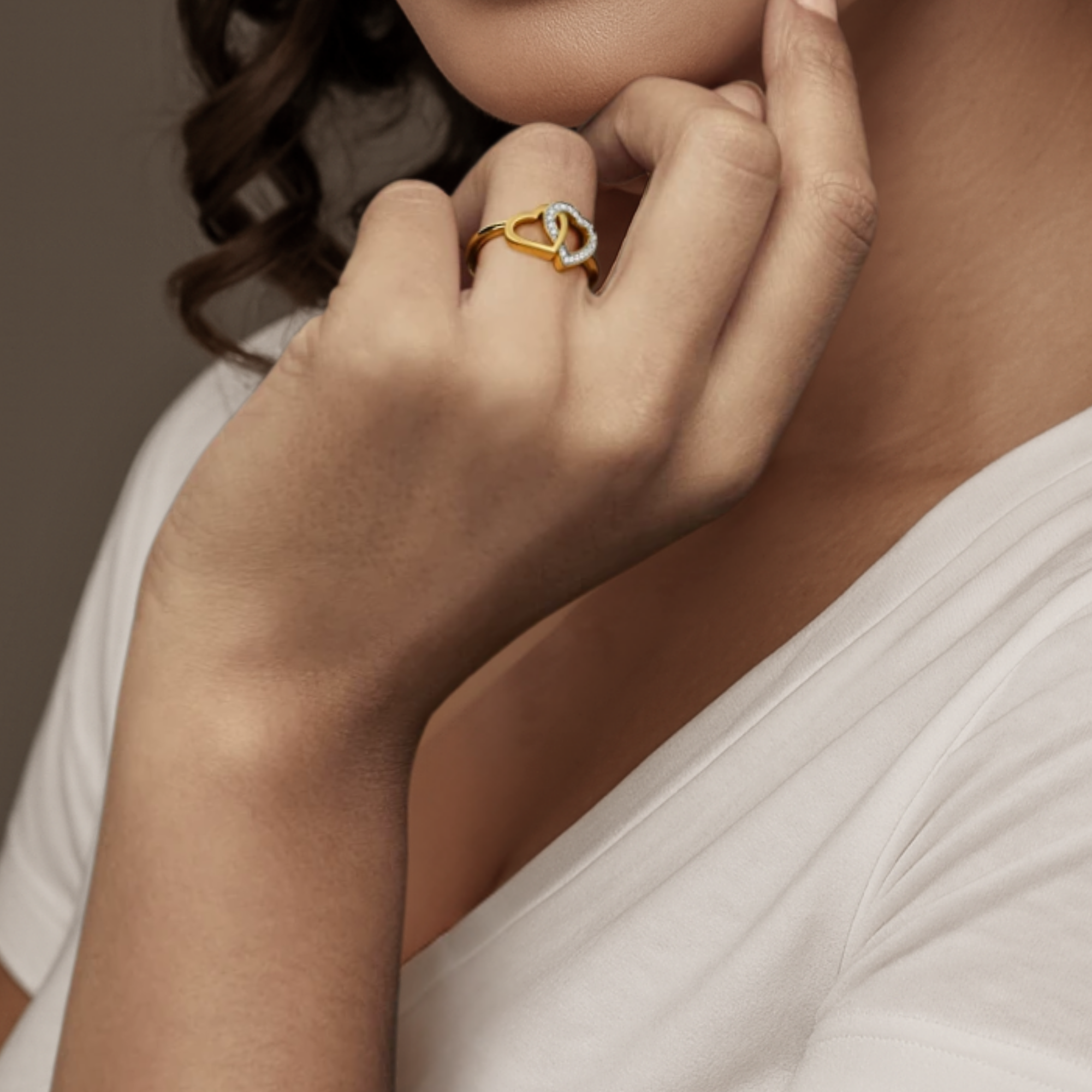 14K Gold Promise to Heart Diamond Ring