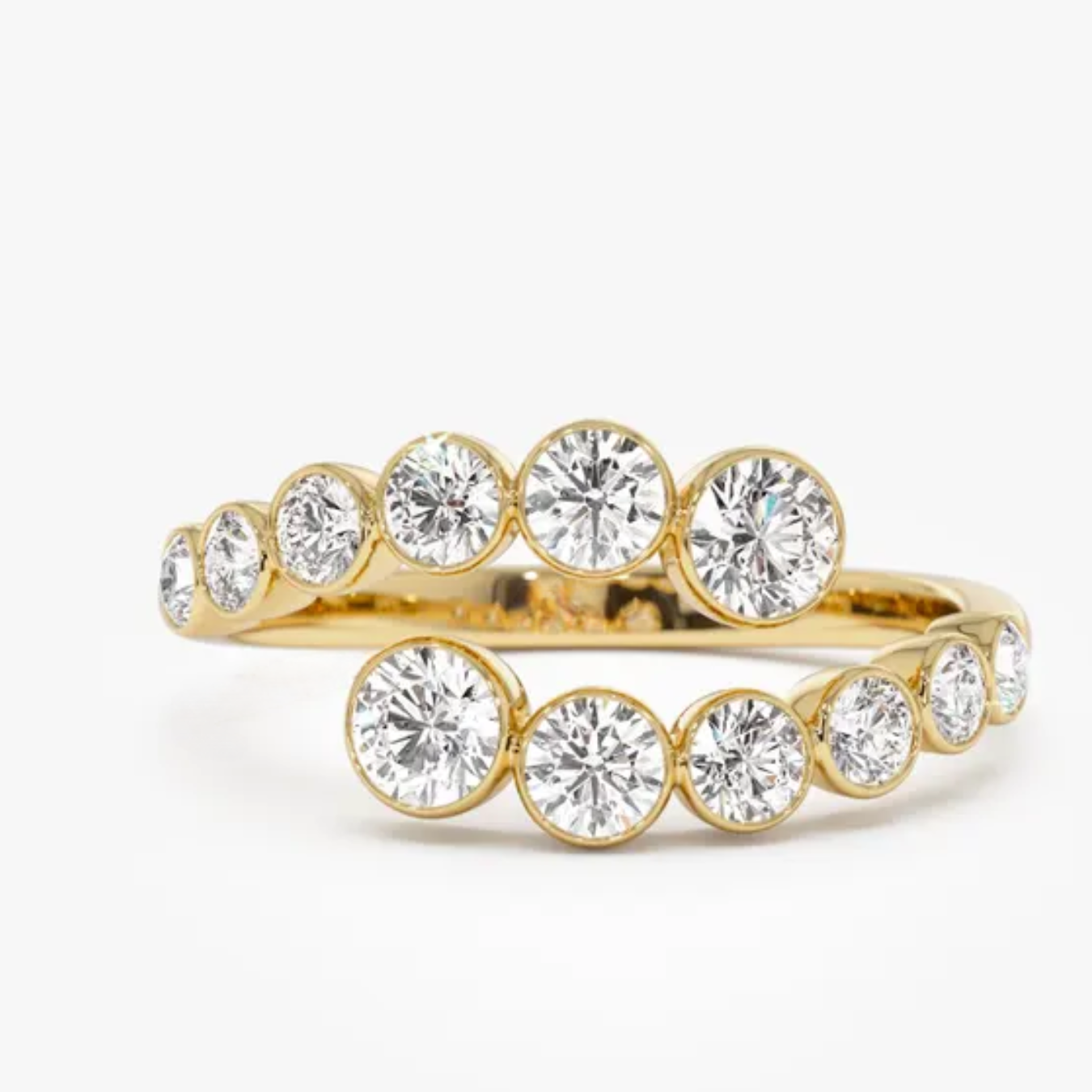 14K Gold 0.35 CT Diamond Statement Ring