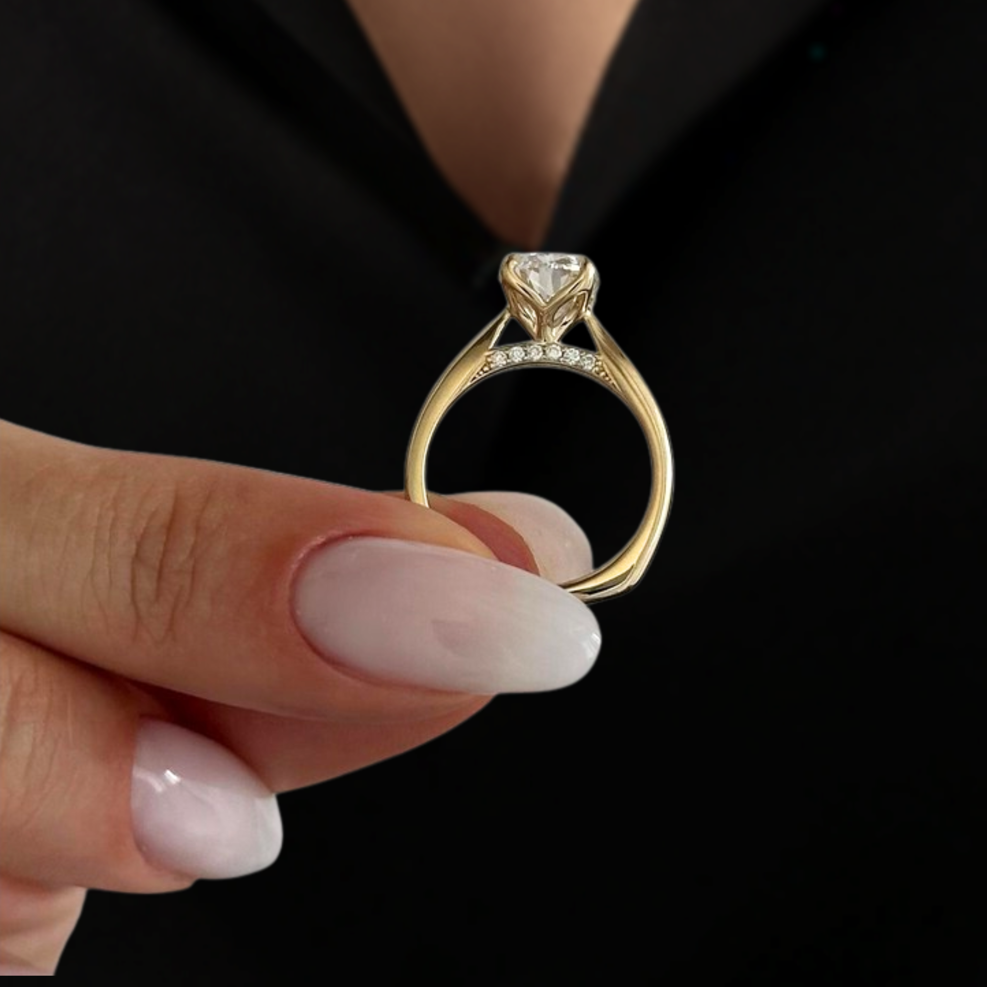 2 Carat Pear Cut Lab Grown Diamond Ring