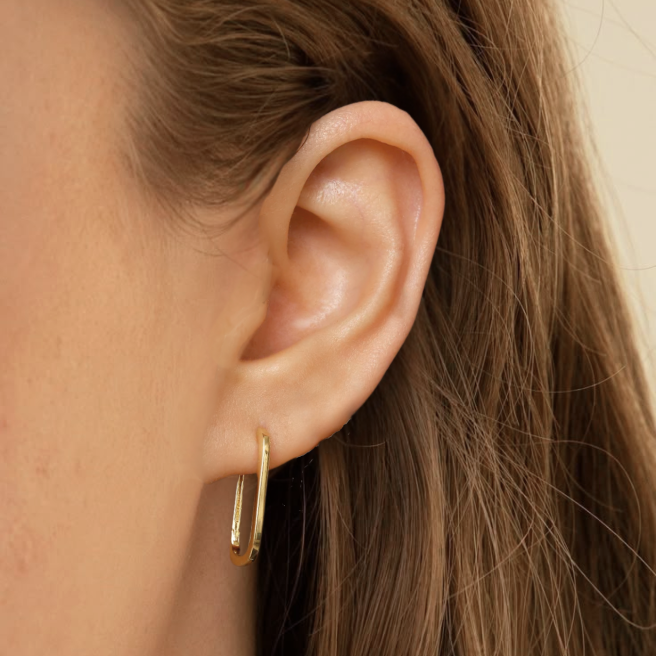 14K Gold Minimalist Hoop Huggies