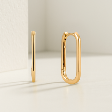 14K Gold Minimalist Hoop Huggies | Small Hinged Hoop Everyday Earrings