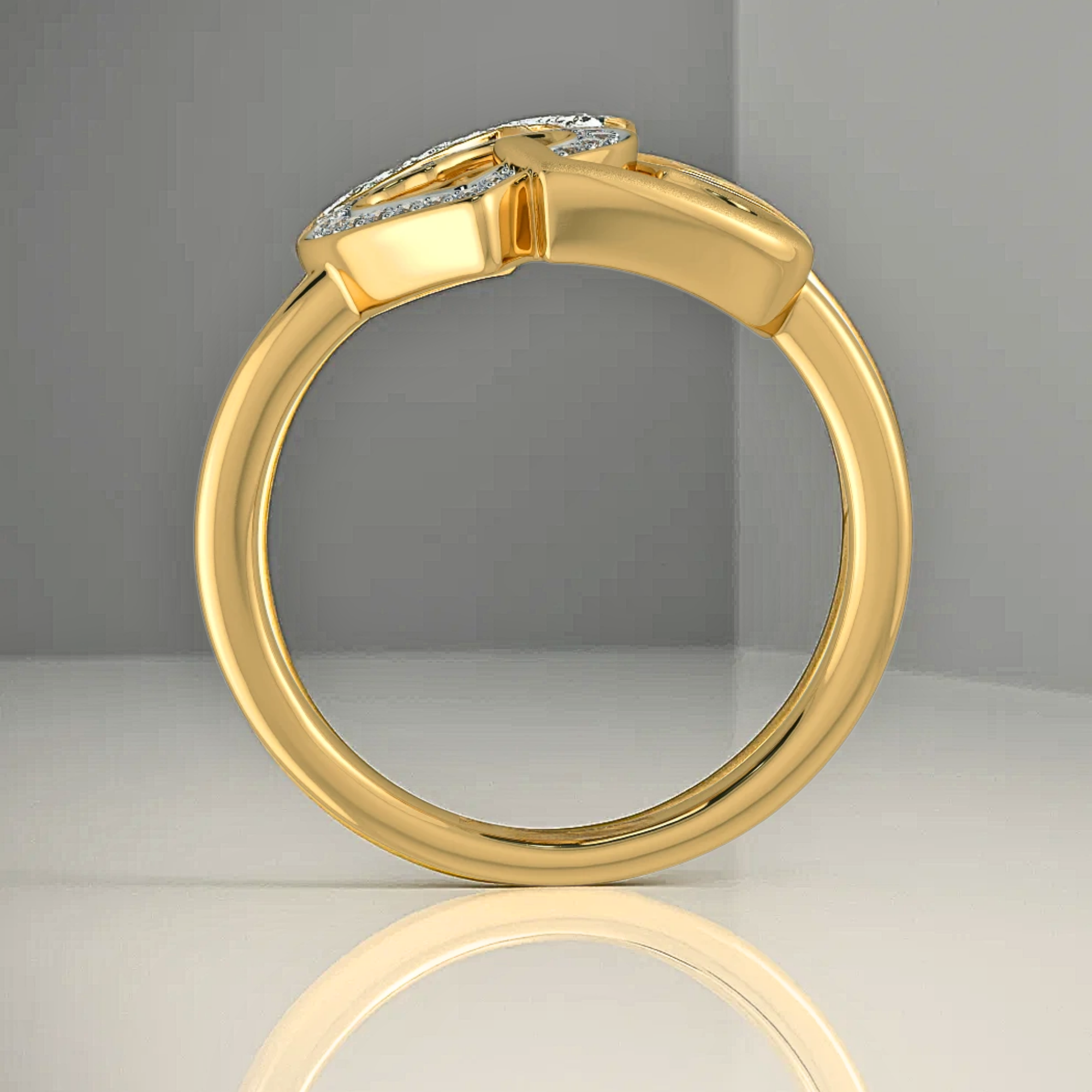 14K Gold Promise to Heart Diamond Ring