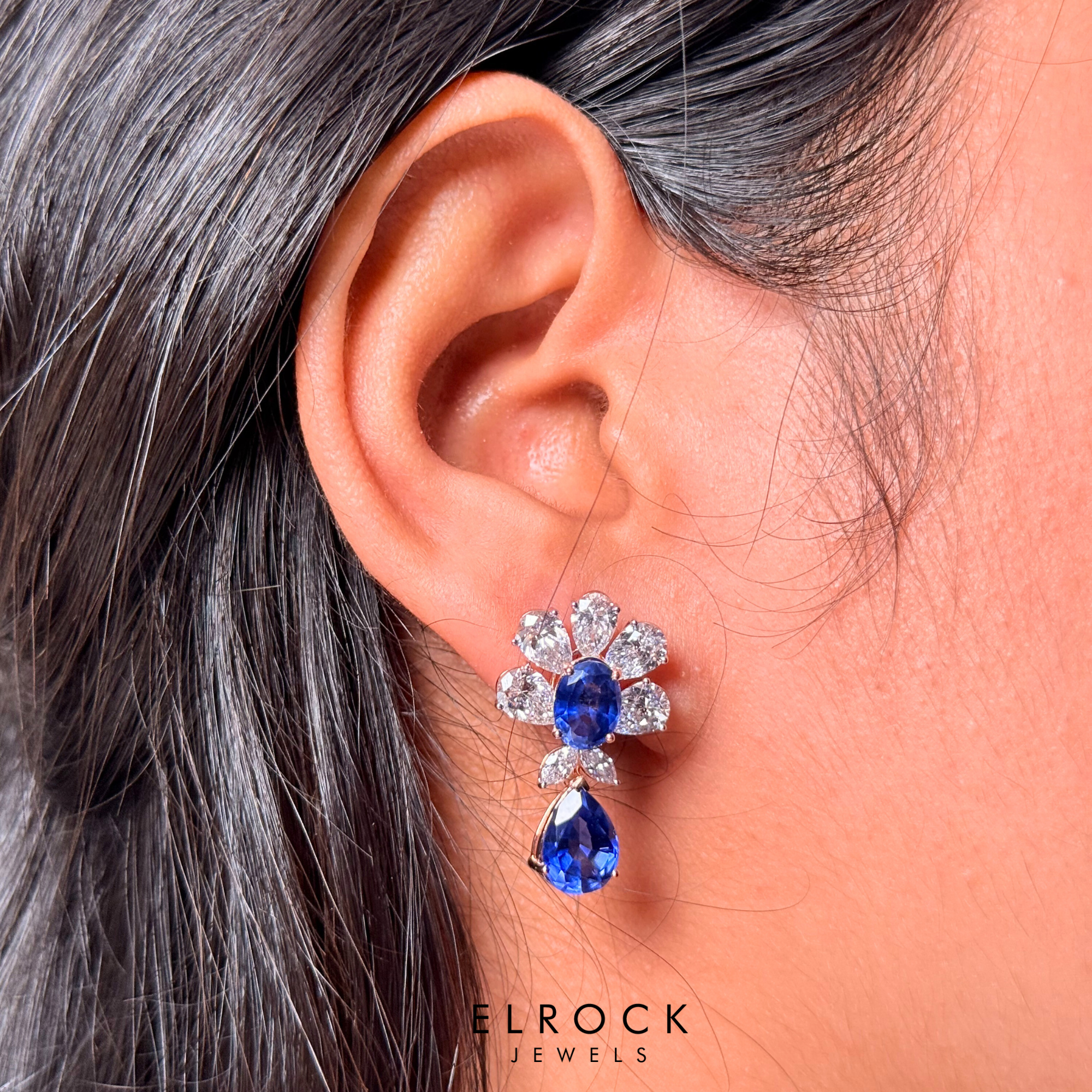 The Sapphire Floral Tennis Necklace