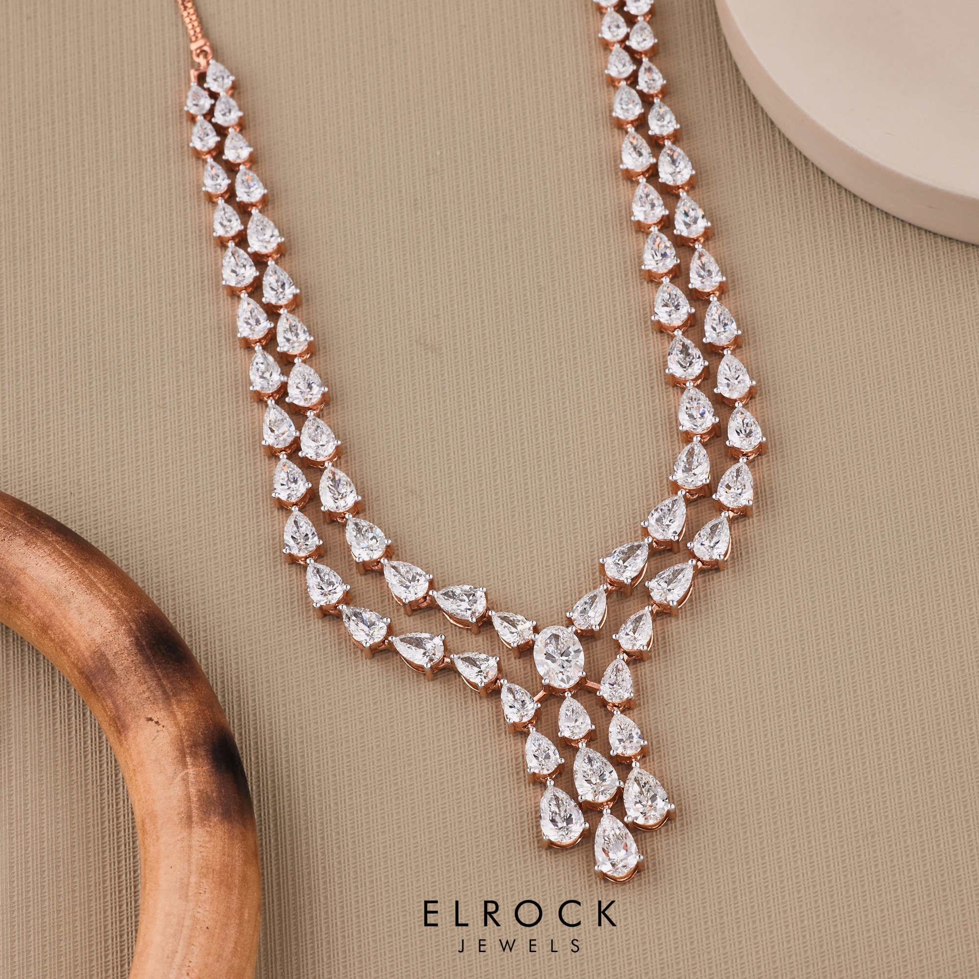 Oval & Pear Cut Diamond Necklace