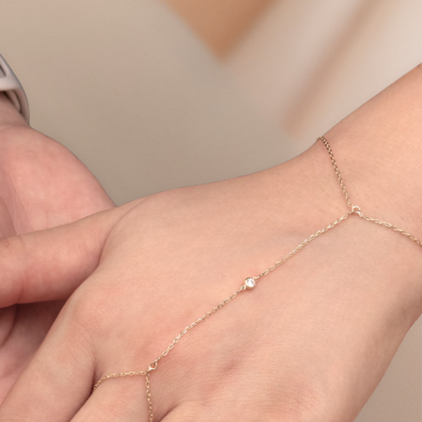 Solid Gold Chain Gold Ring Bracelet