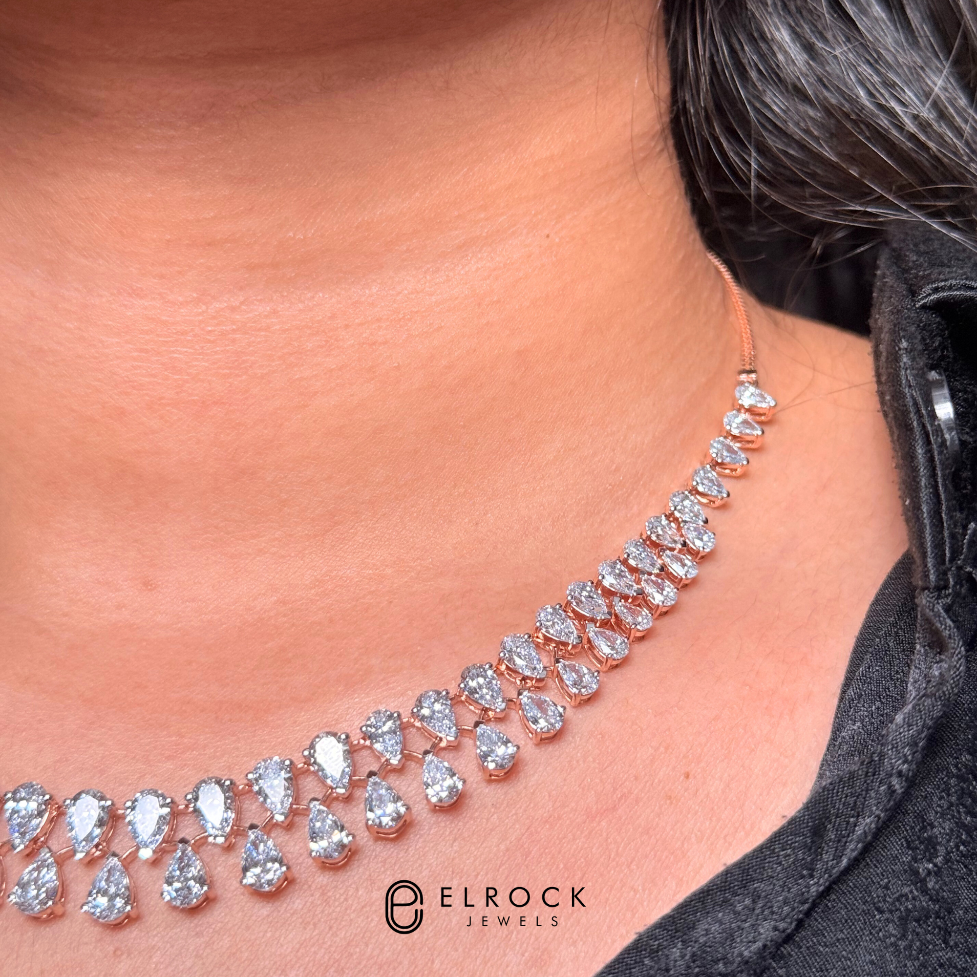 Pear Shape Diamond Necklace