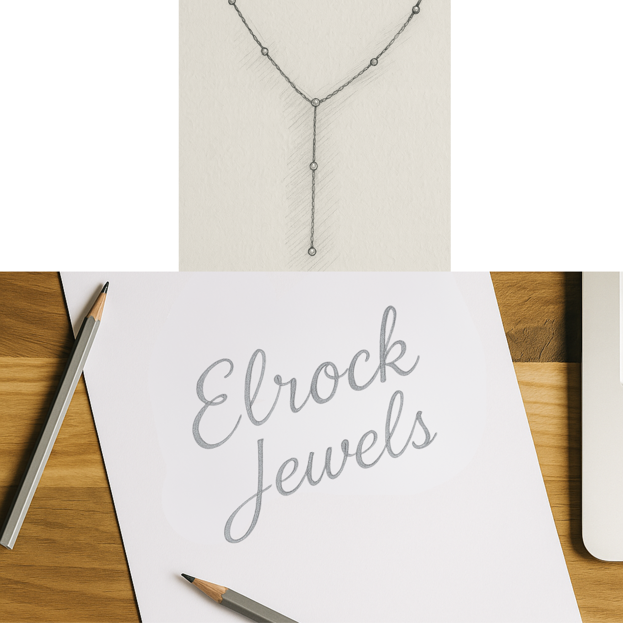 14K Gold Bezel Drop Chain, Diamond Y Necklace, Lab Grown Round Cut Diamonds