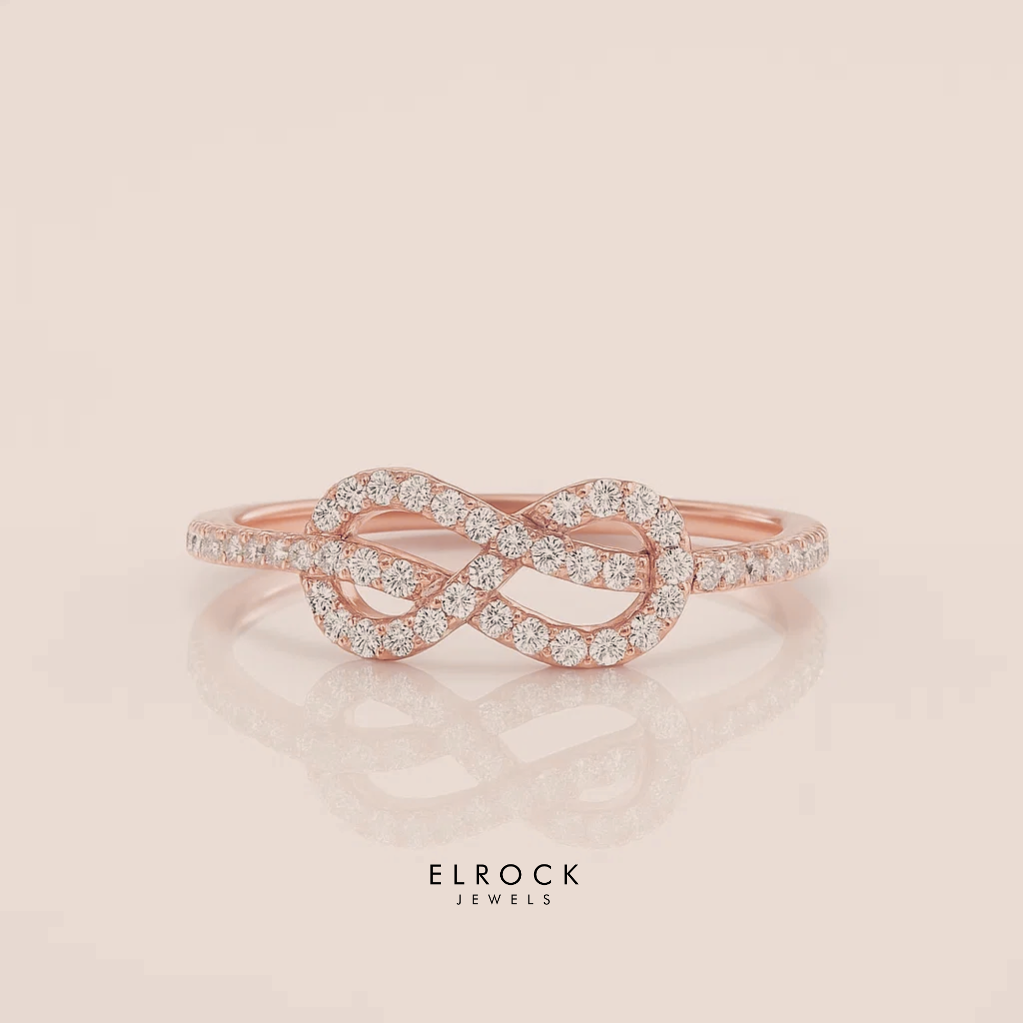 14K Gold Infinity Love Knot Ring
