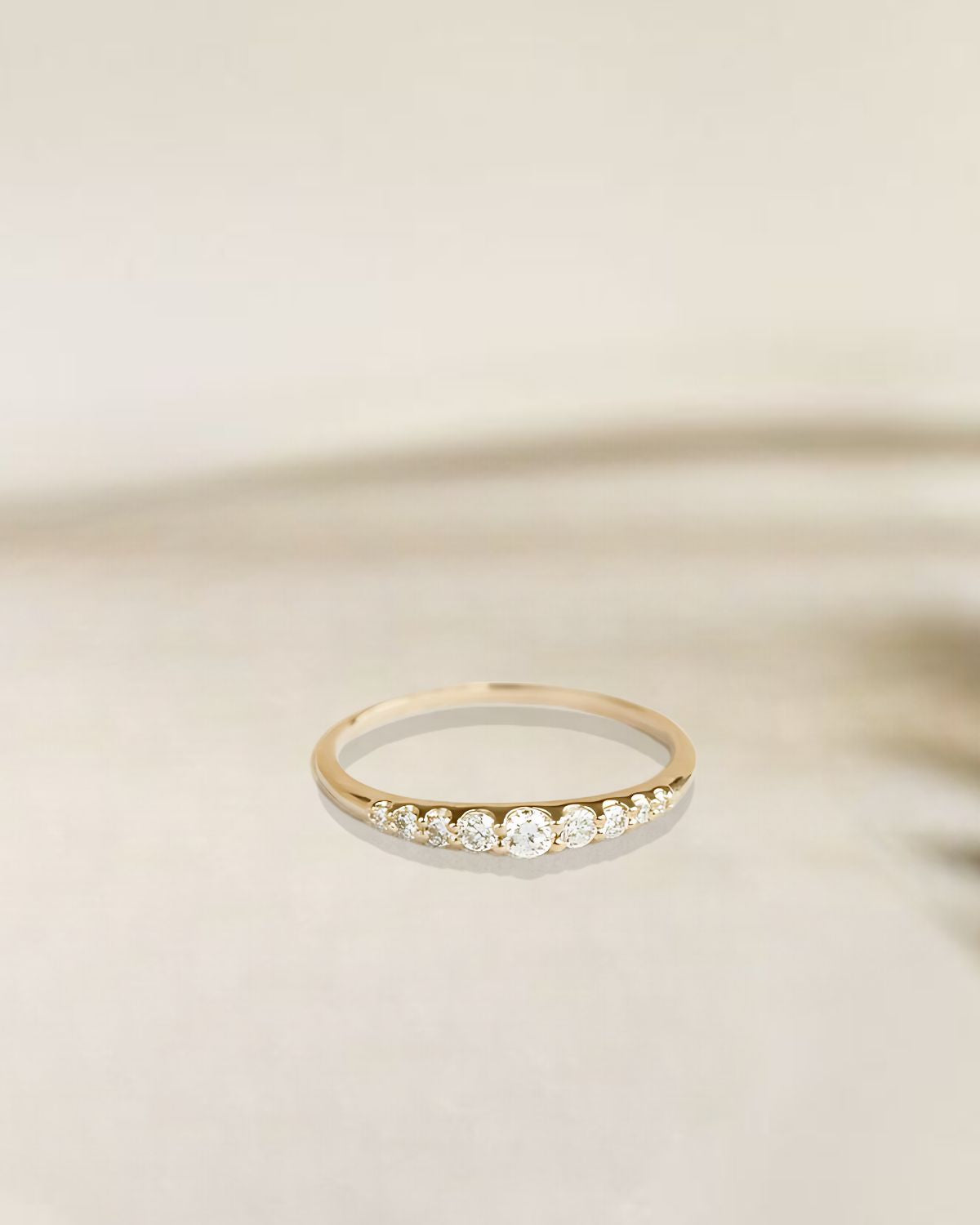 Delicate Graduated Diamond Band | 14K Gold | Ethical Fine Jewelry