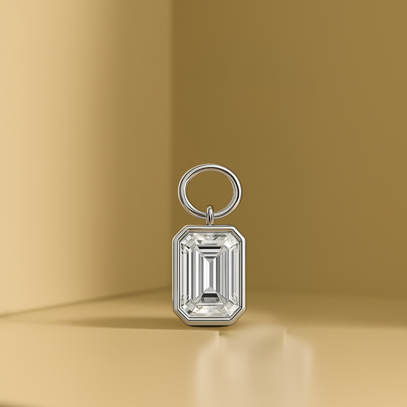 Emerald Cut Diamond Pendant Necklace