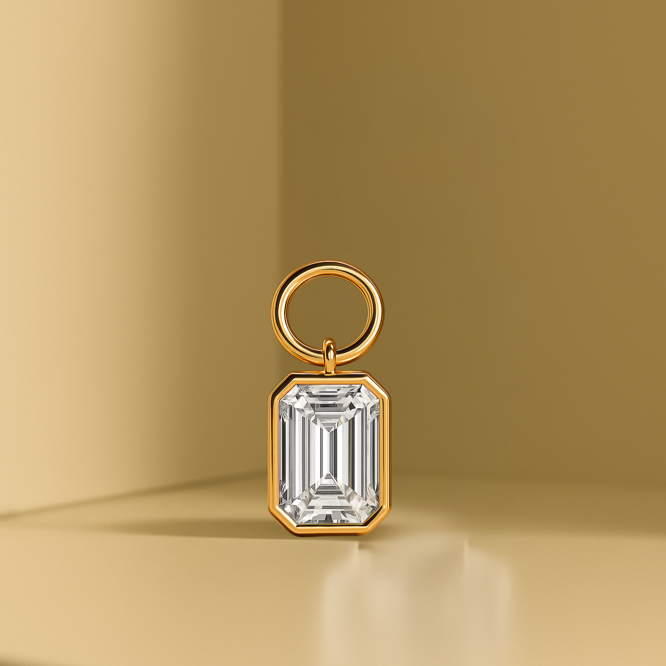 Emerald Cut Diamond Pendant Necklace