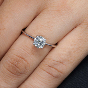 Round Cut Lab Grown Diamond Engagement Ring