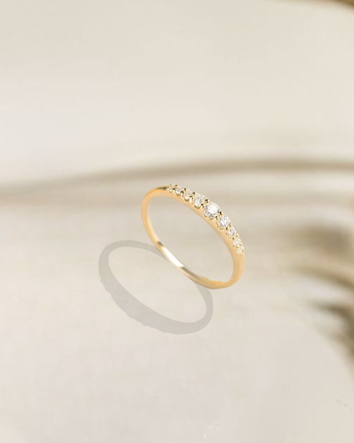 Delicate Graduated Diamond Band | 14K Gold | Ethical Fine Jewelry
