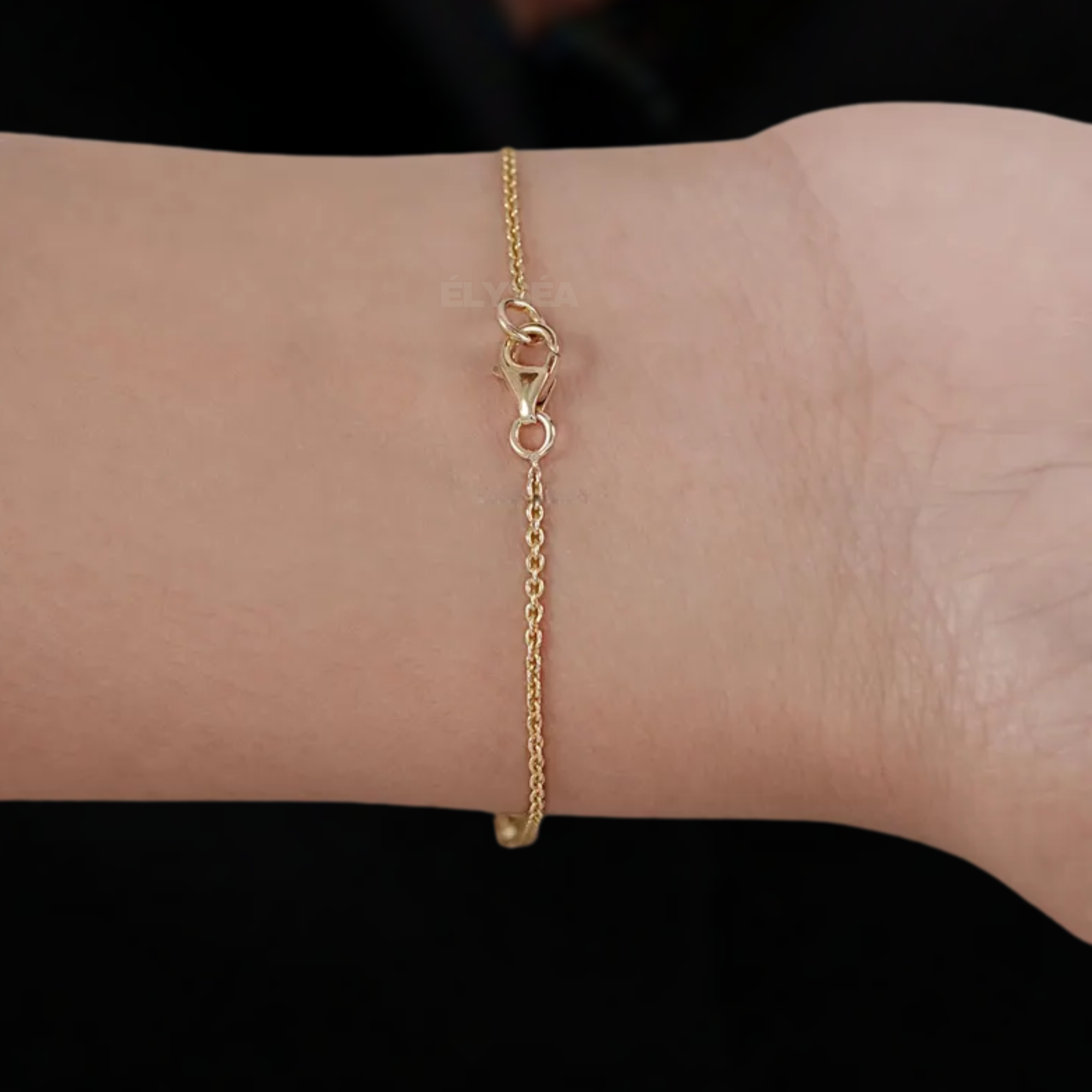 Bezel Set Pear Shaped Lab Grown Diamond Bracelet in 14k Yellow Gold