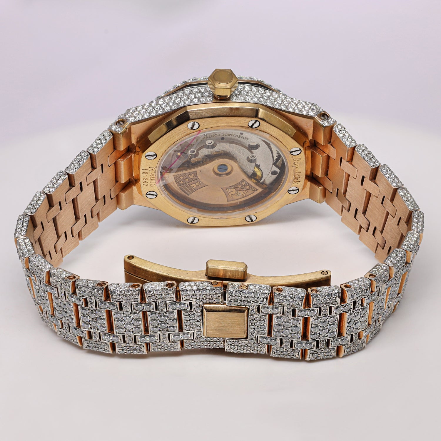 Fully Iced Out Moissnaite Two Tone Luxury Watch For Men