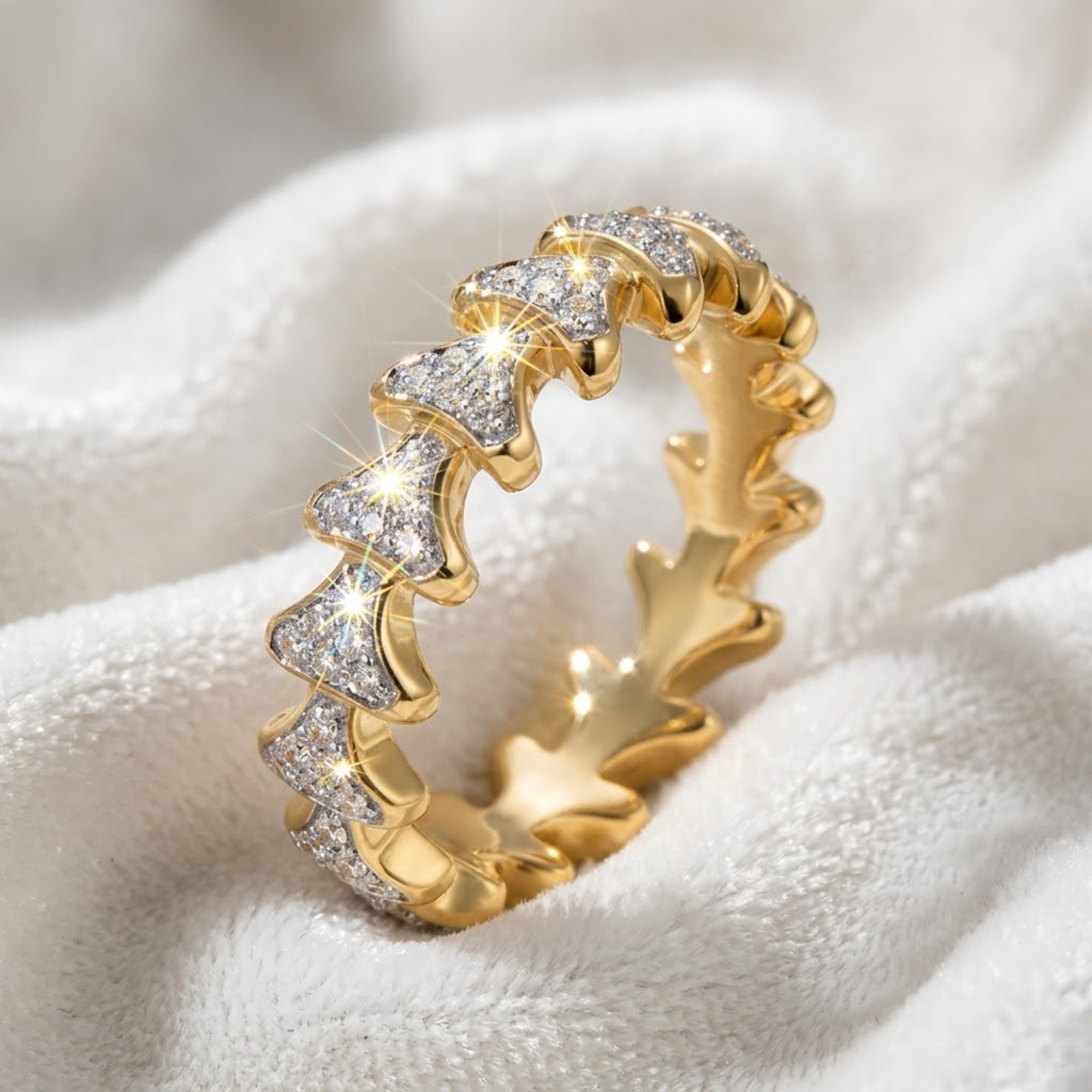 14K Gold Stackable Eternity Diamond Band For Men