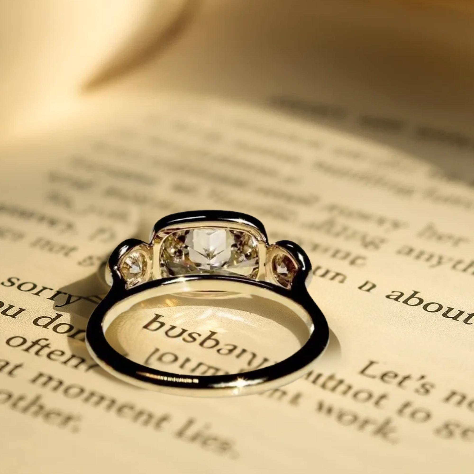 14K Gold 2 CT Elongated Cushion Engagement Ring