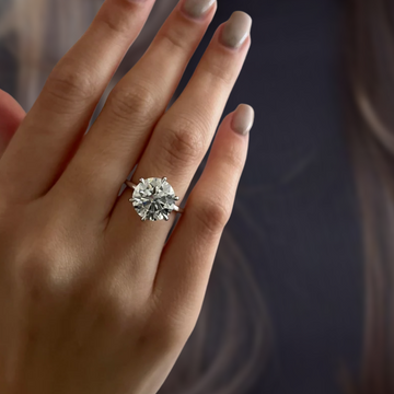 5 Carat Huge Round Brilliant Cut Lab Grown Diamond Ring