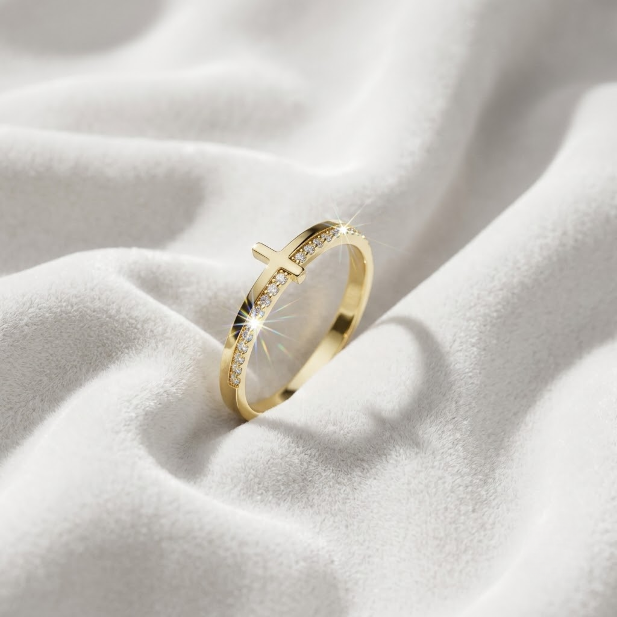 14K Lab Grown Diamond Wedding Ring, Round Cut Diamond Wedding Band