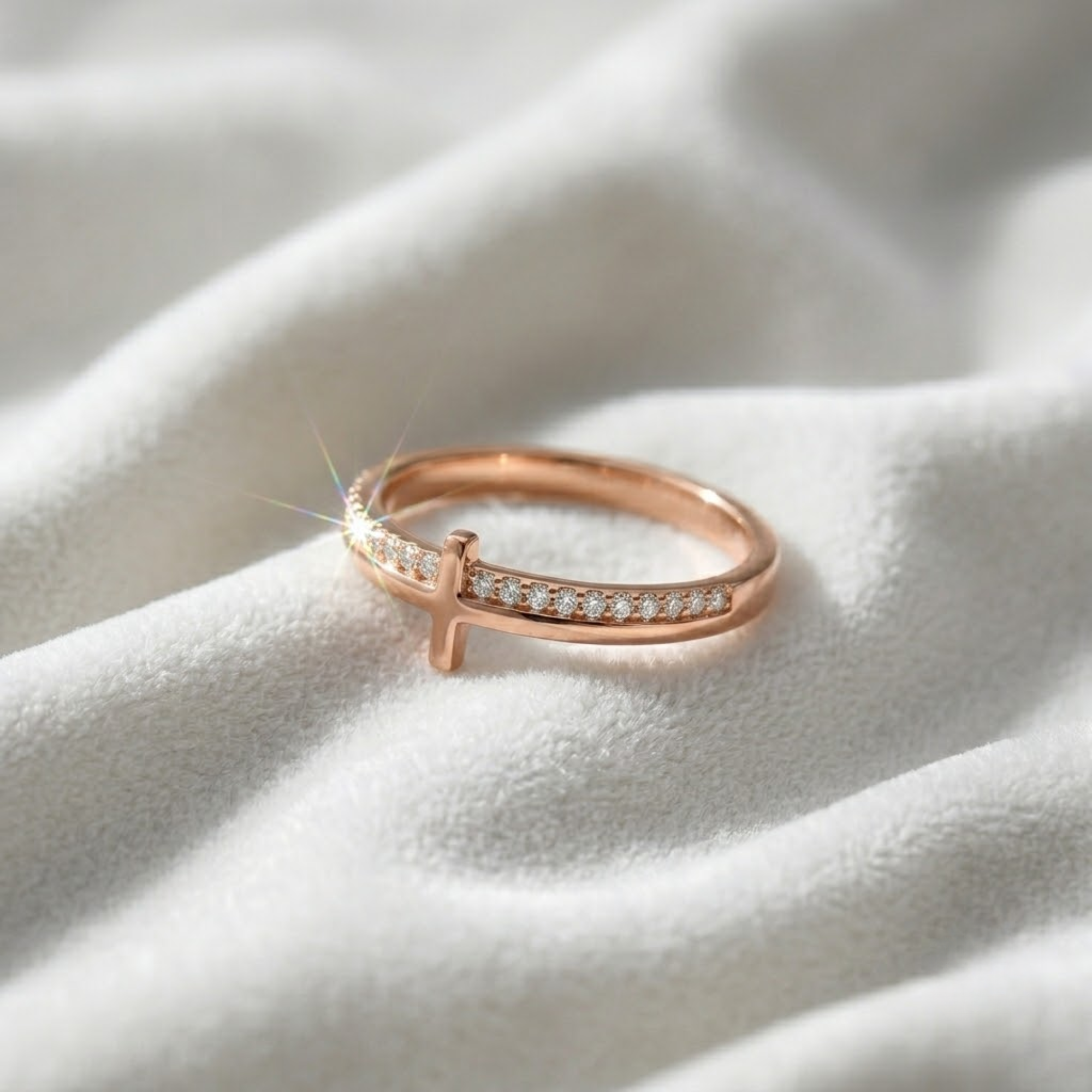 14K Lab Grown Diamond Wedding Ring, Round Cut Diamond Wedding Band