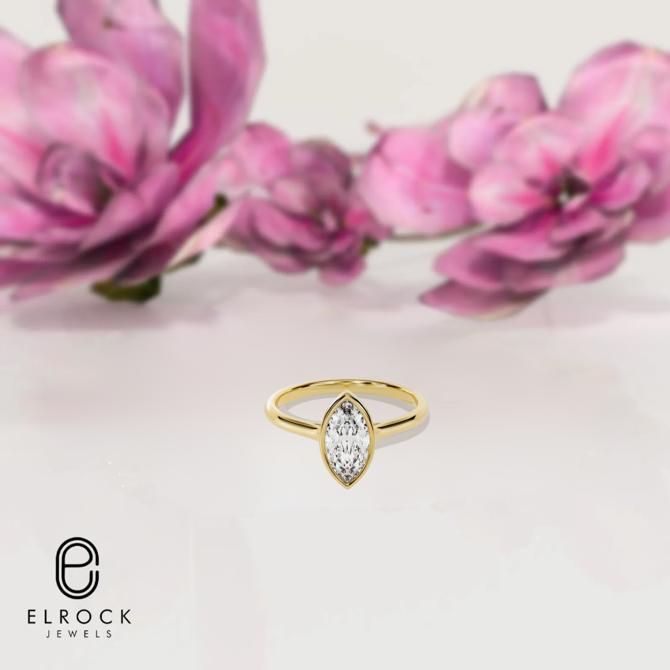 2.5 Carat Bezel Set Marquise-Cut Engagement Ring