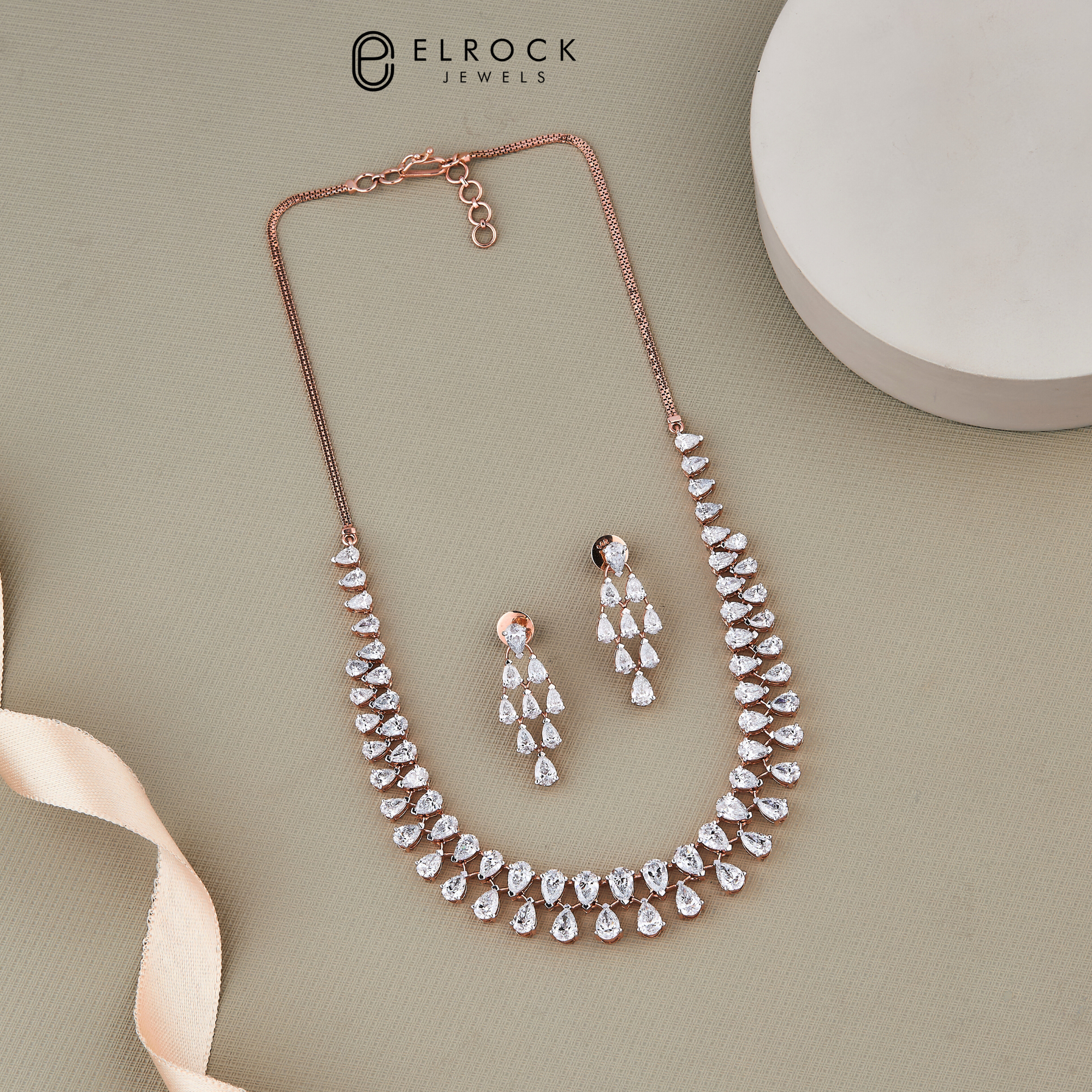 Pear Shape Diamond Necklace