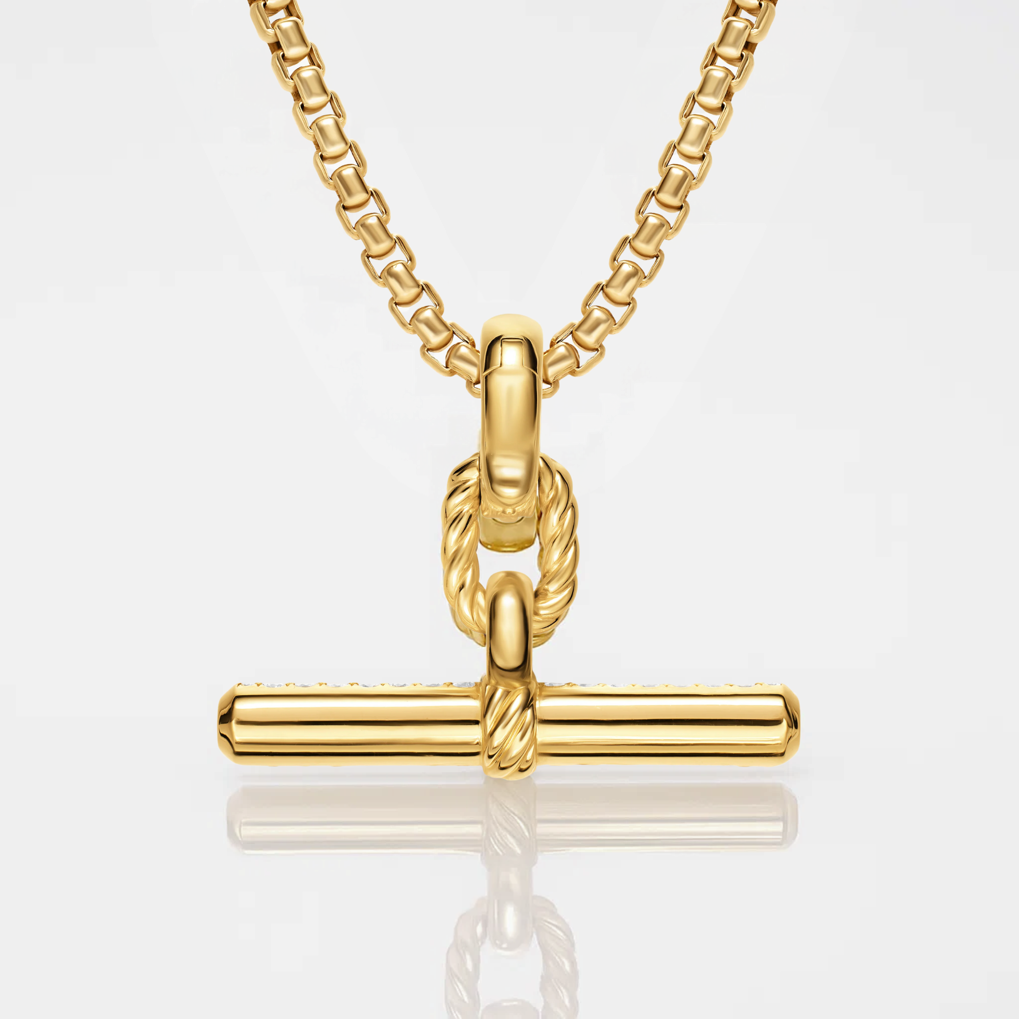 14K Gold Dainty Diamond Pave Pendant