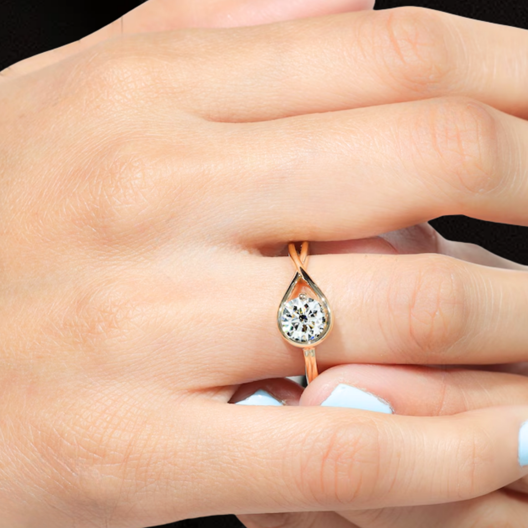 1.0 CT Lab Grown Diamond Engagement Ring