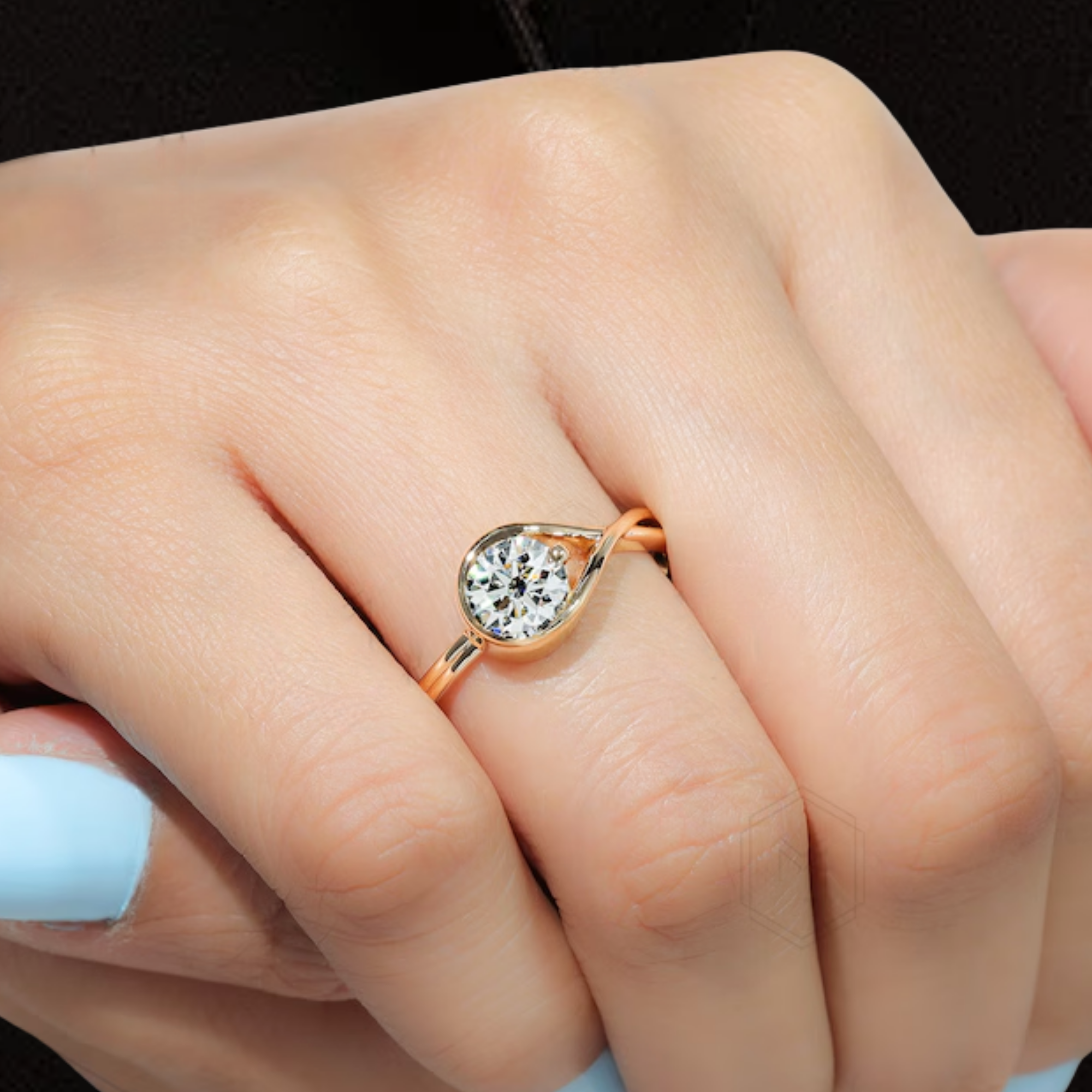 1.0 CT Lab Grown Diamond Engagement Ring