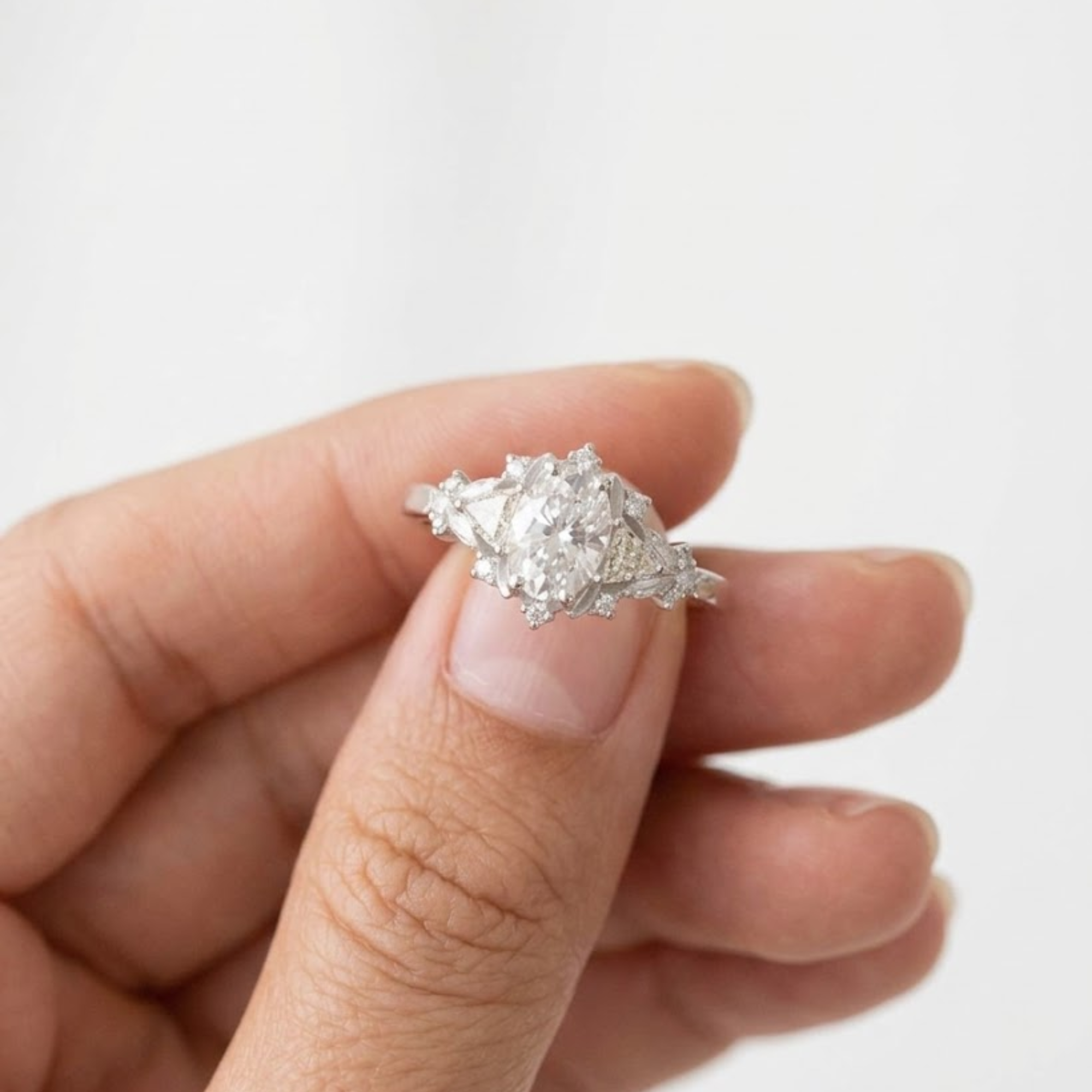 Fairytale Oval Lab Grown Diamond Engagement Ring in 14K or 18K Gold
