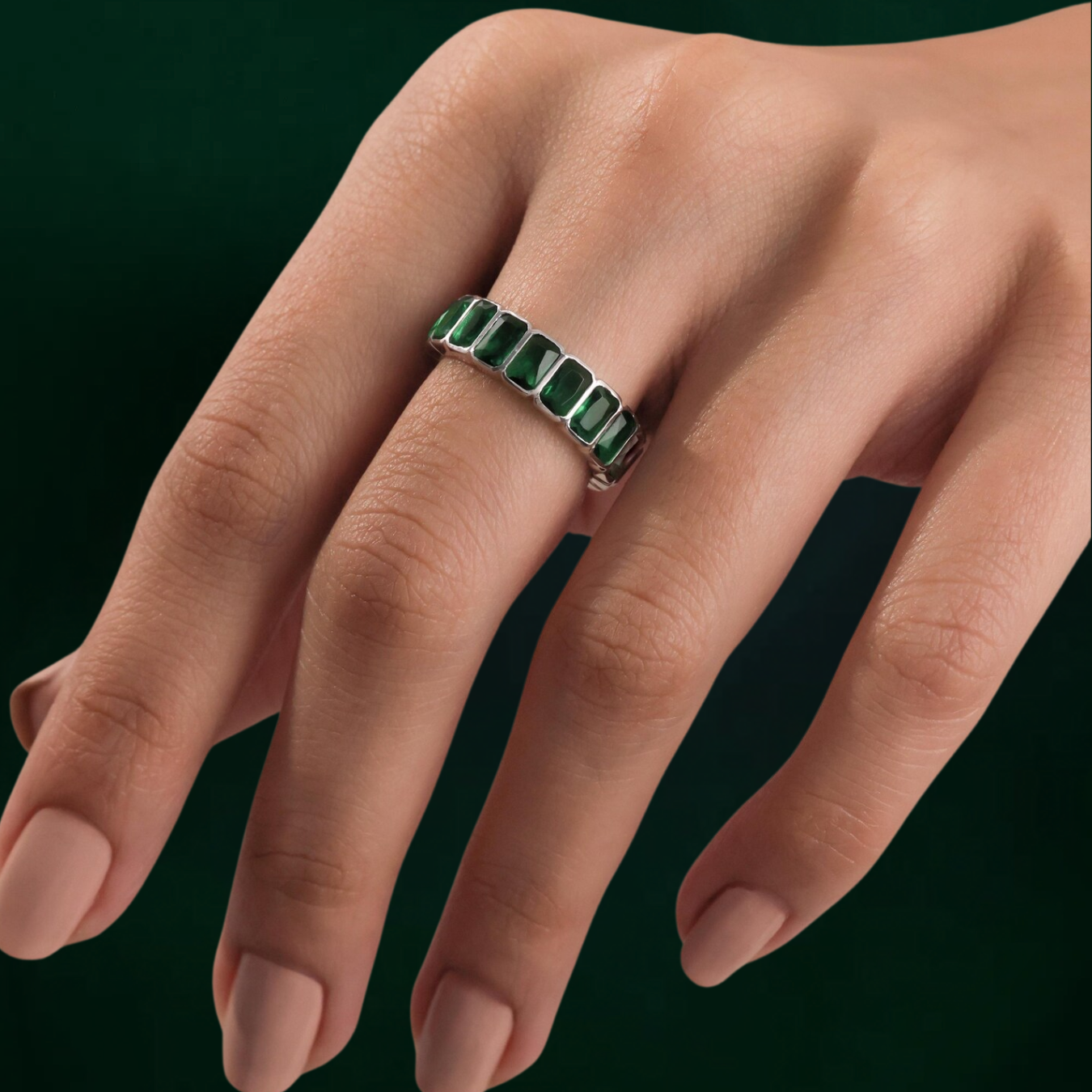 Emerald Cut Gemstone Ring