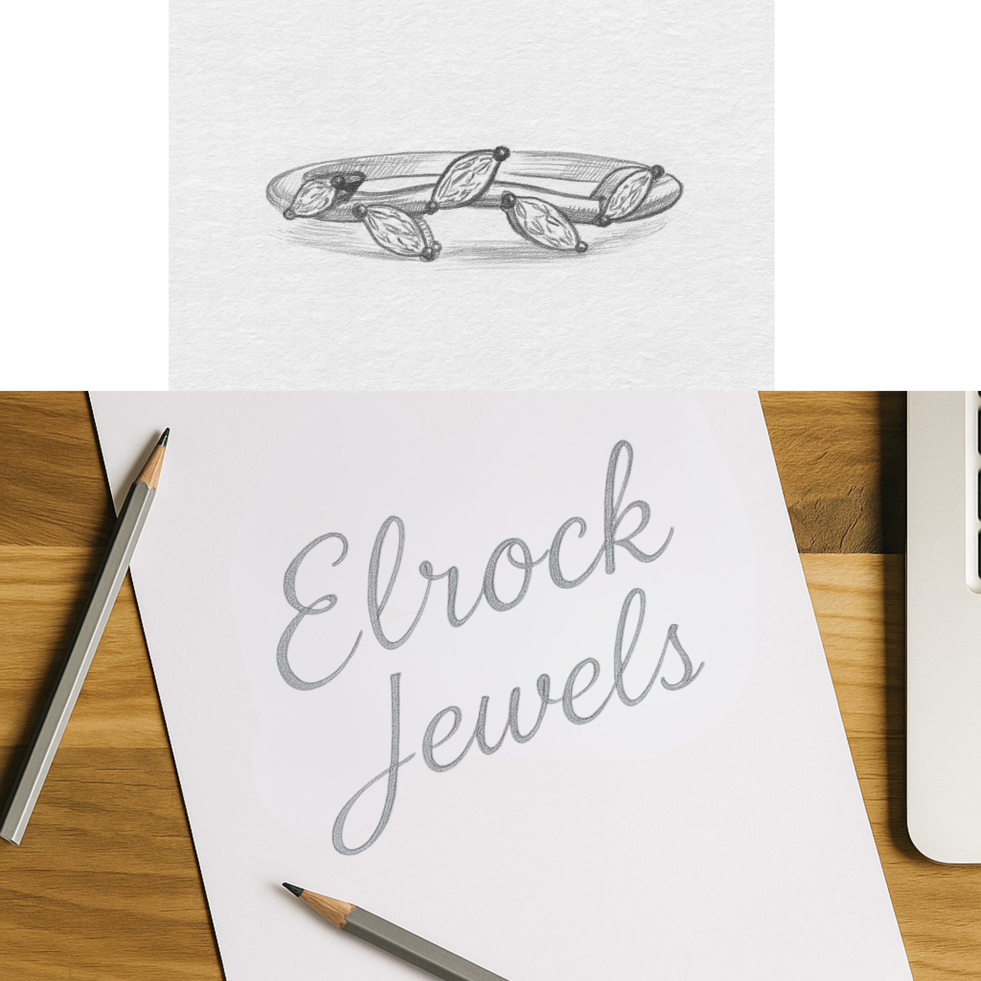 14K Gold Marquies Cut Lab Grown Diamond Leaf Wedding Ring