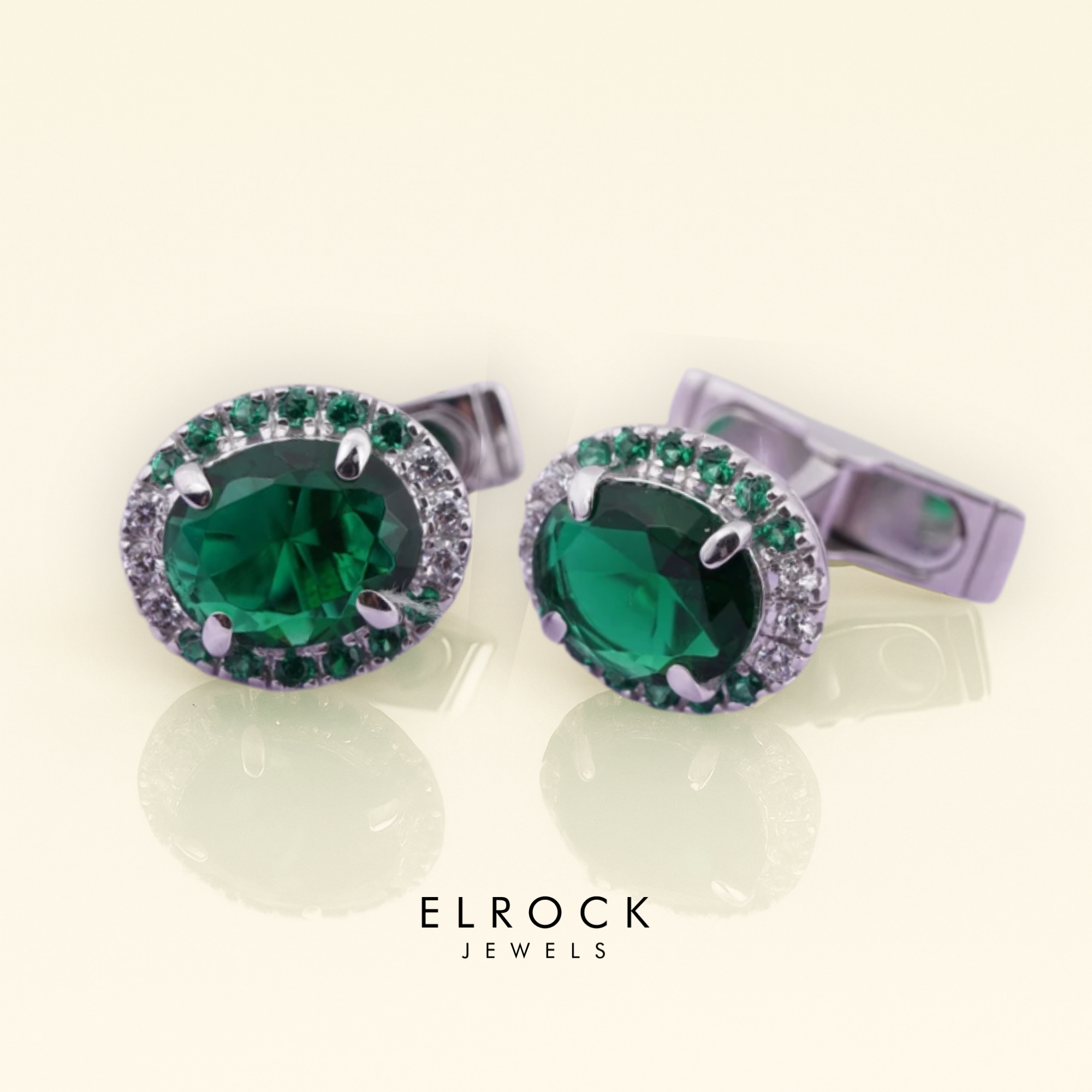 Oval Halo Diamond Shirt Cufflink