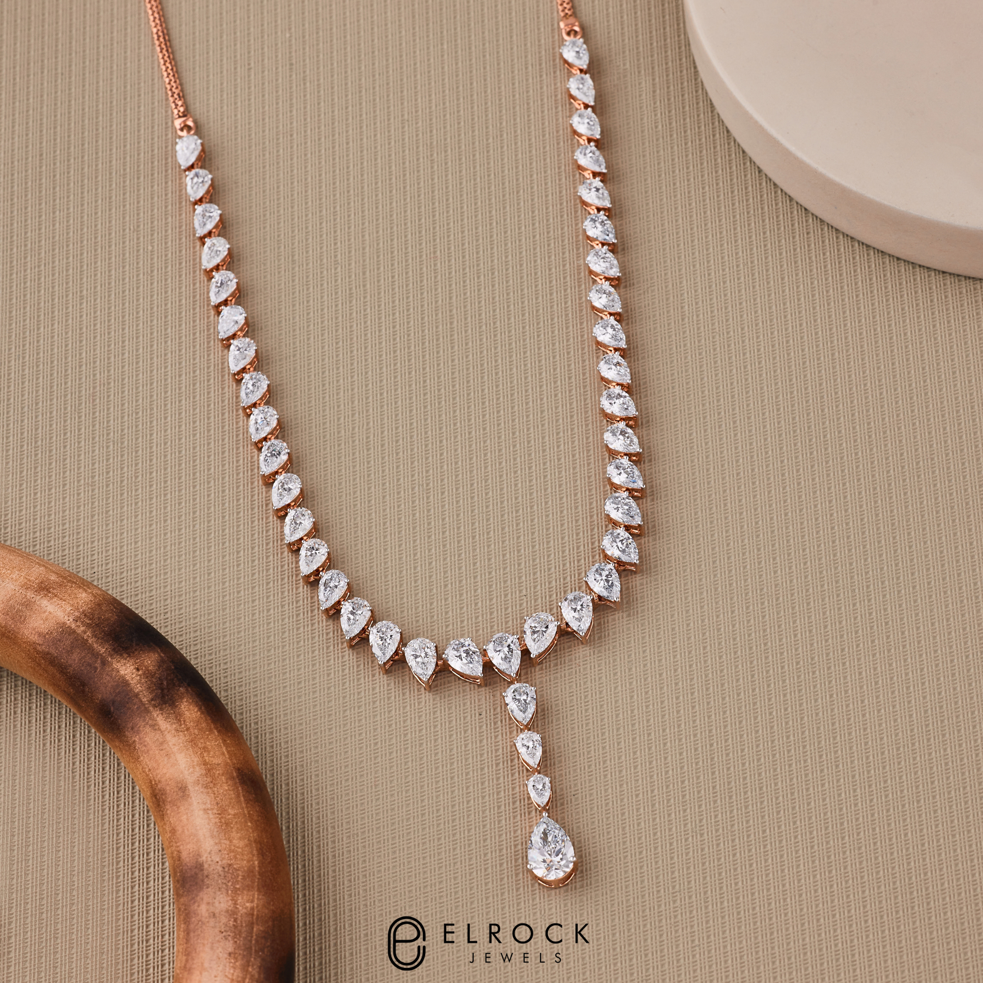 Pear Shape Diamond Necklace