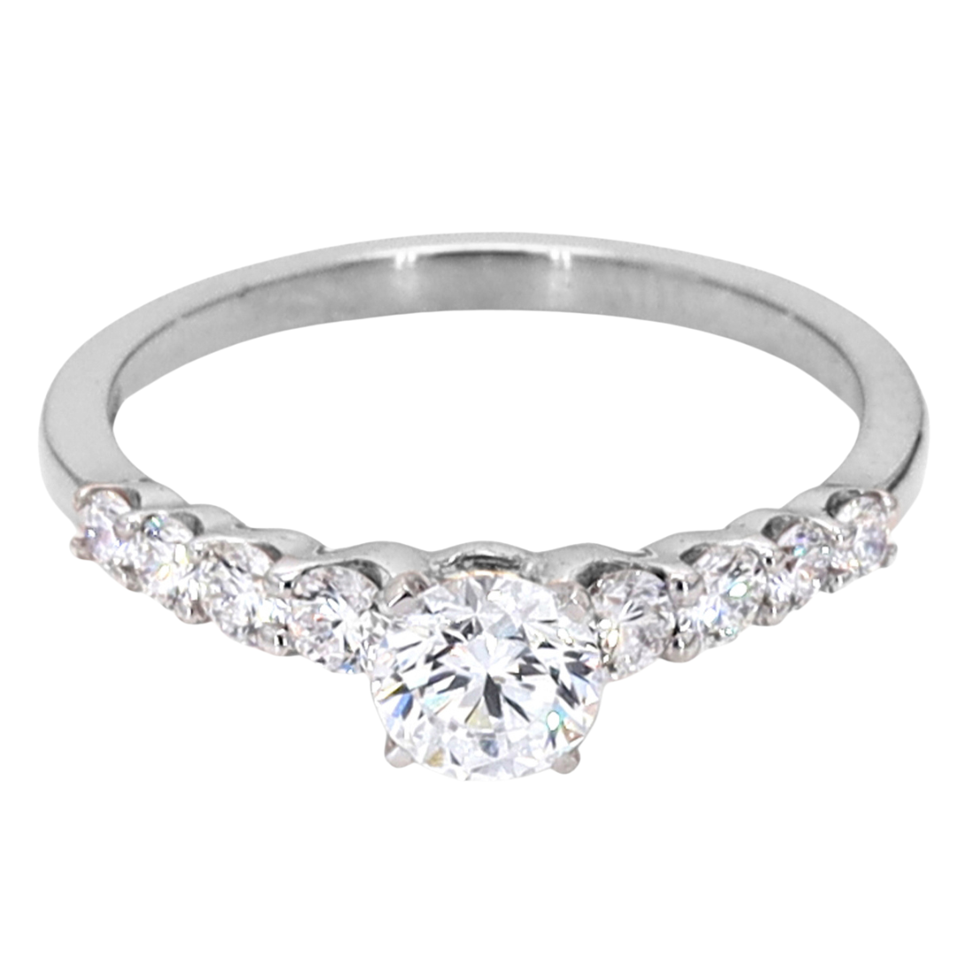 14K Lab Grown Diamond Halo Engagement Ring