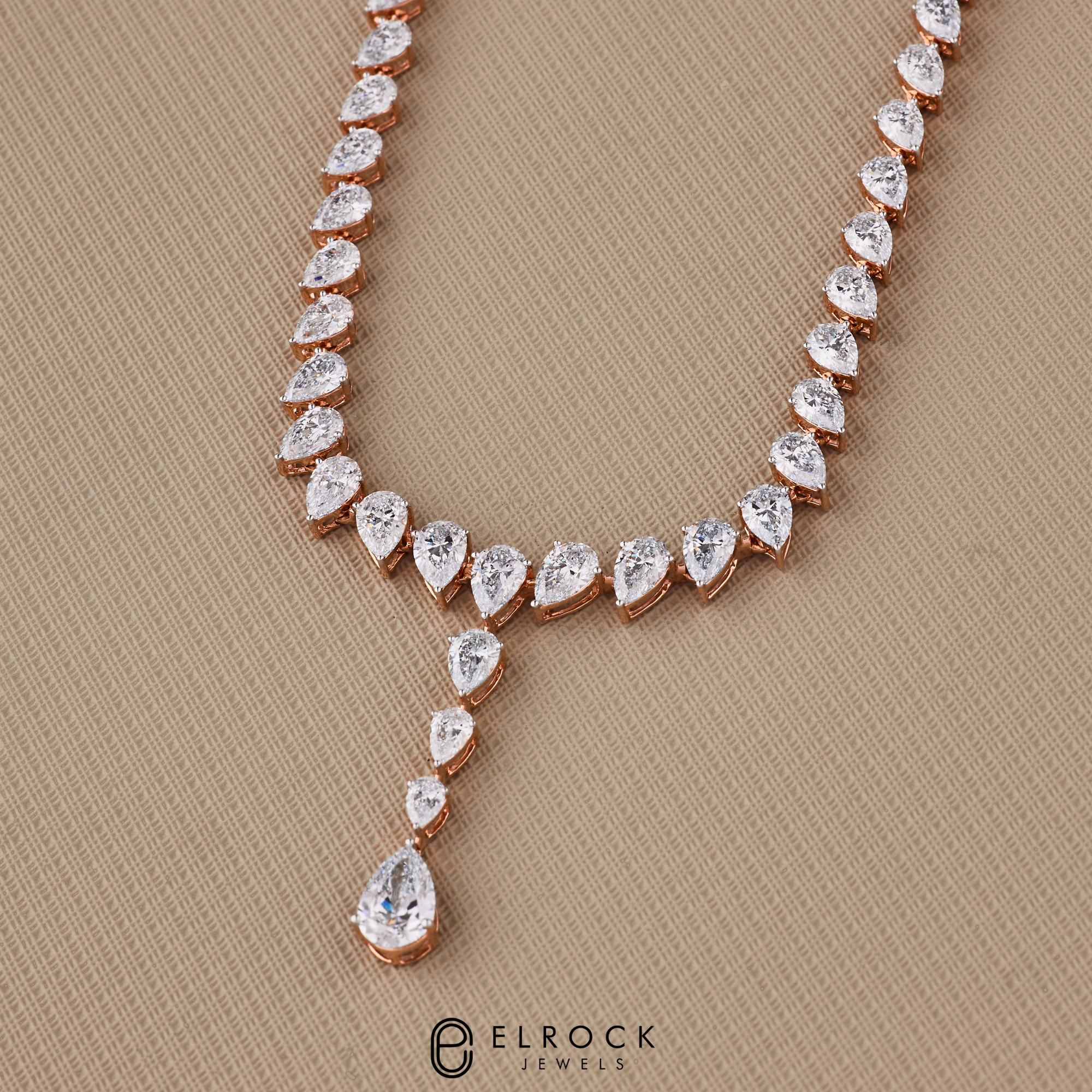 Pear Shape Diamond Necklace