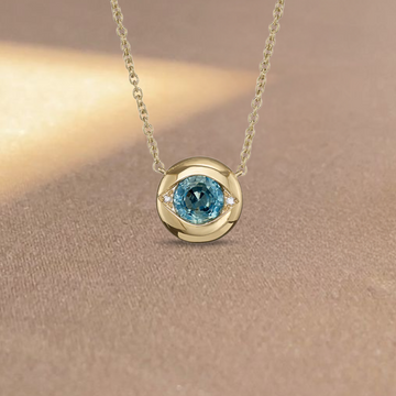 14k Diamond Evil Eye Necklace | Sapphire Necklace for Women