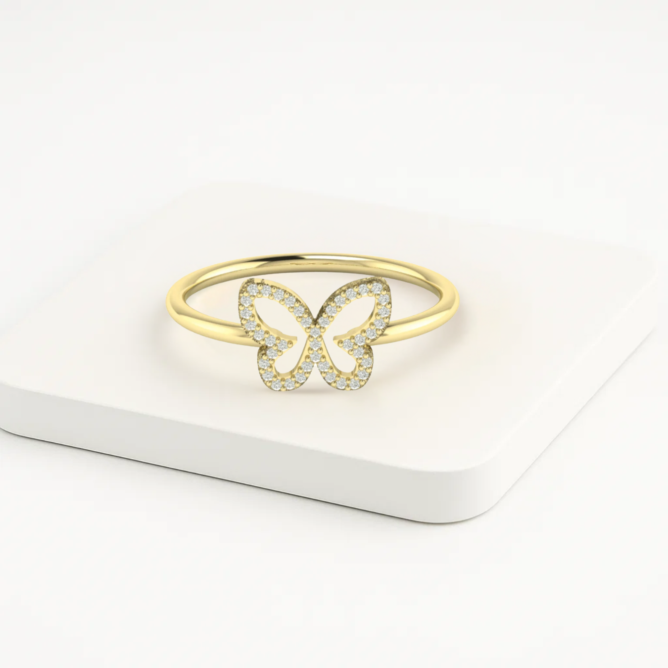 14K Gold Round Lab Grown Diamond Wedding Ring