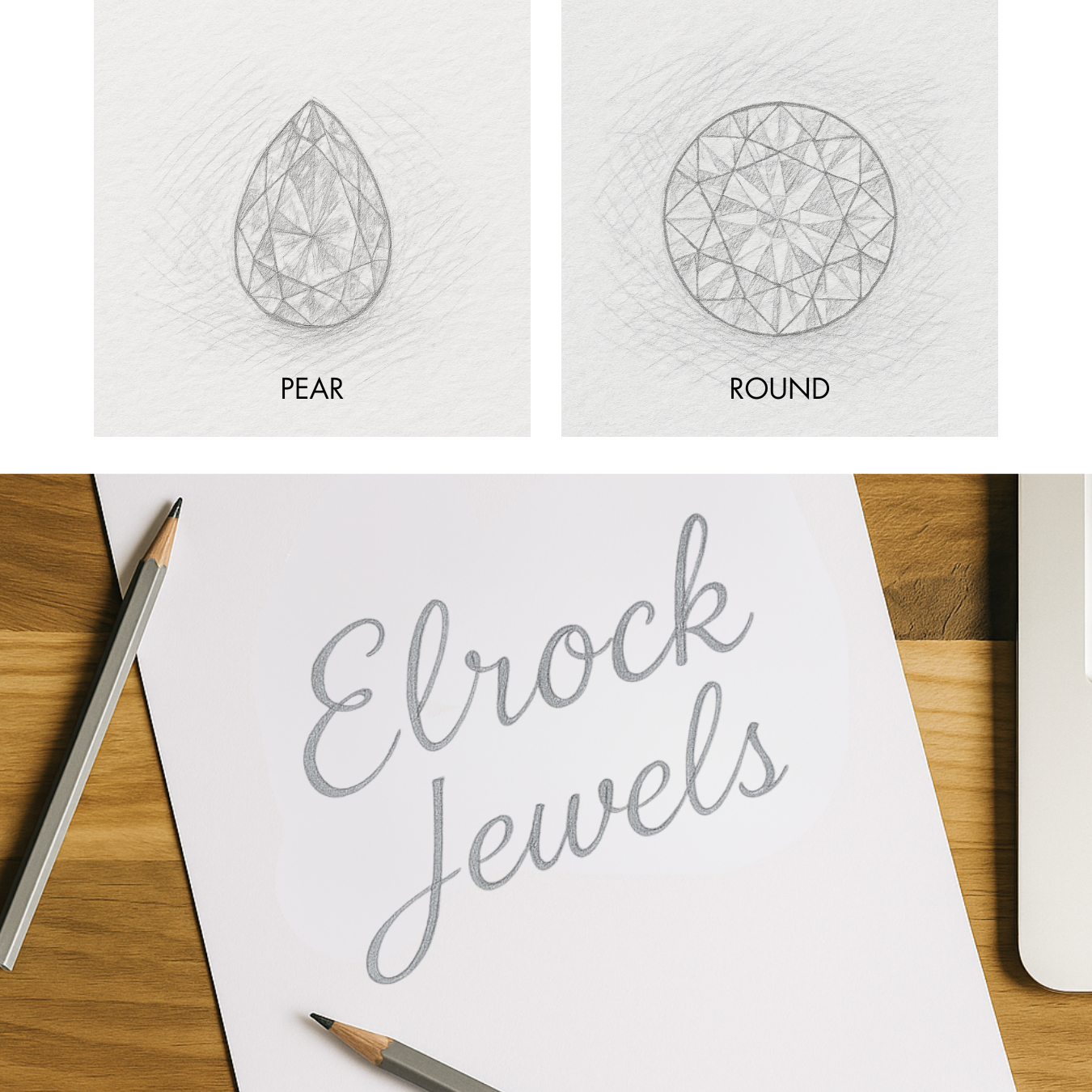 14K Gold Pear & Round Diamond Bracelet For Her